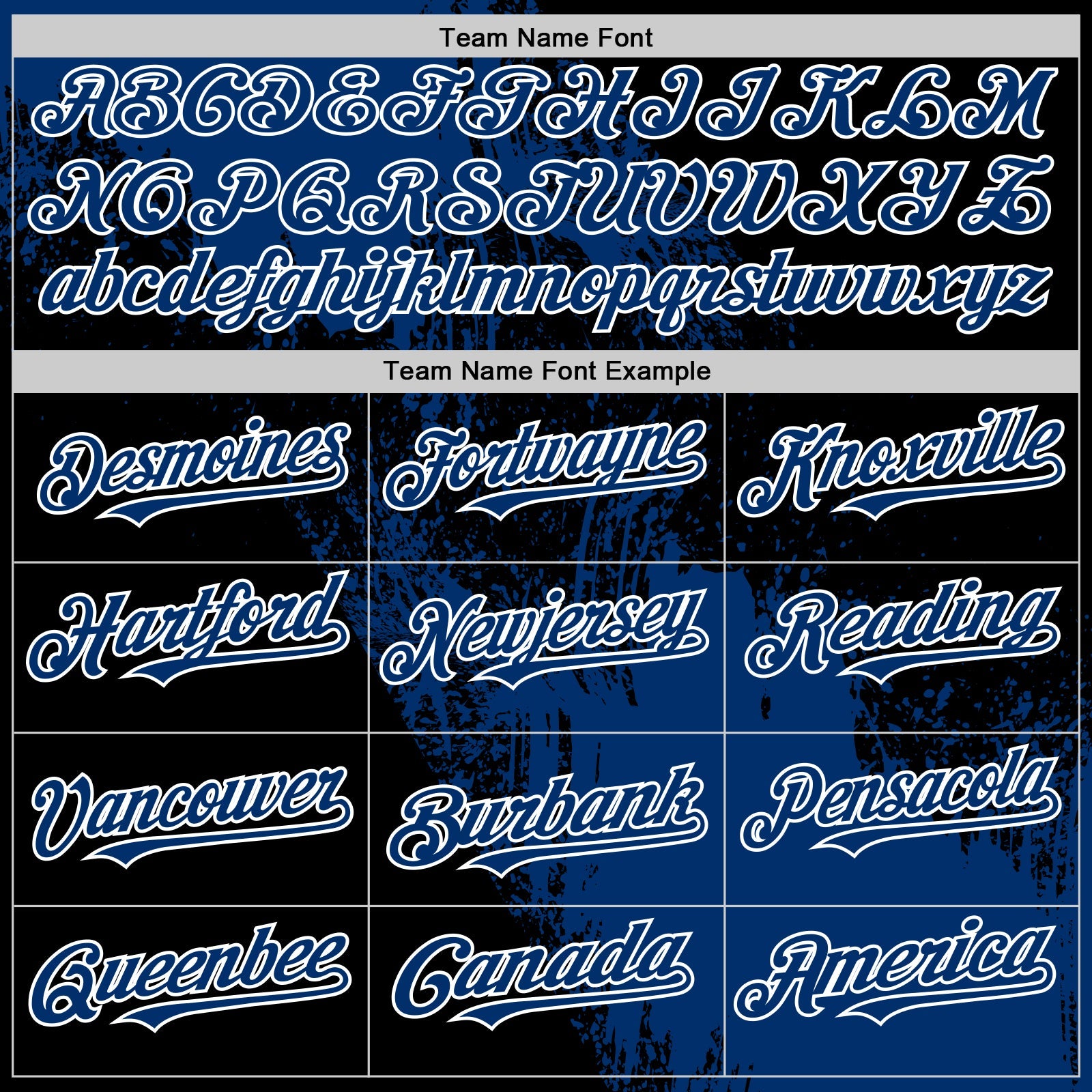 Custom US Navy Blue Black-White 3D Pattern Design Abstract Brush Stroke Authentic Baseball Jersey view 4