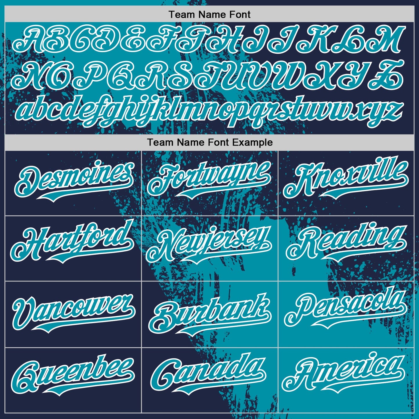 Custom Teal Navy-White 3D Pattern Design Abstract Brush Stroke Authentic Baseball Jersey view 4