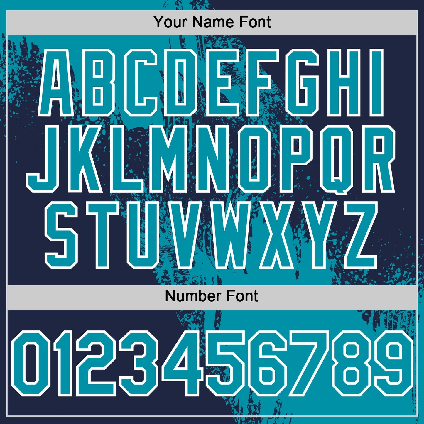 Custom Teal Navy-White 3D Pattern Design Abstract Brush Stroke Authentic Baseball Jersey view 5