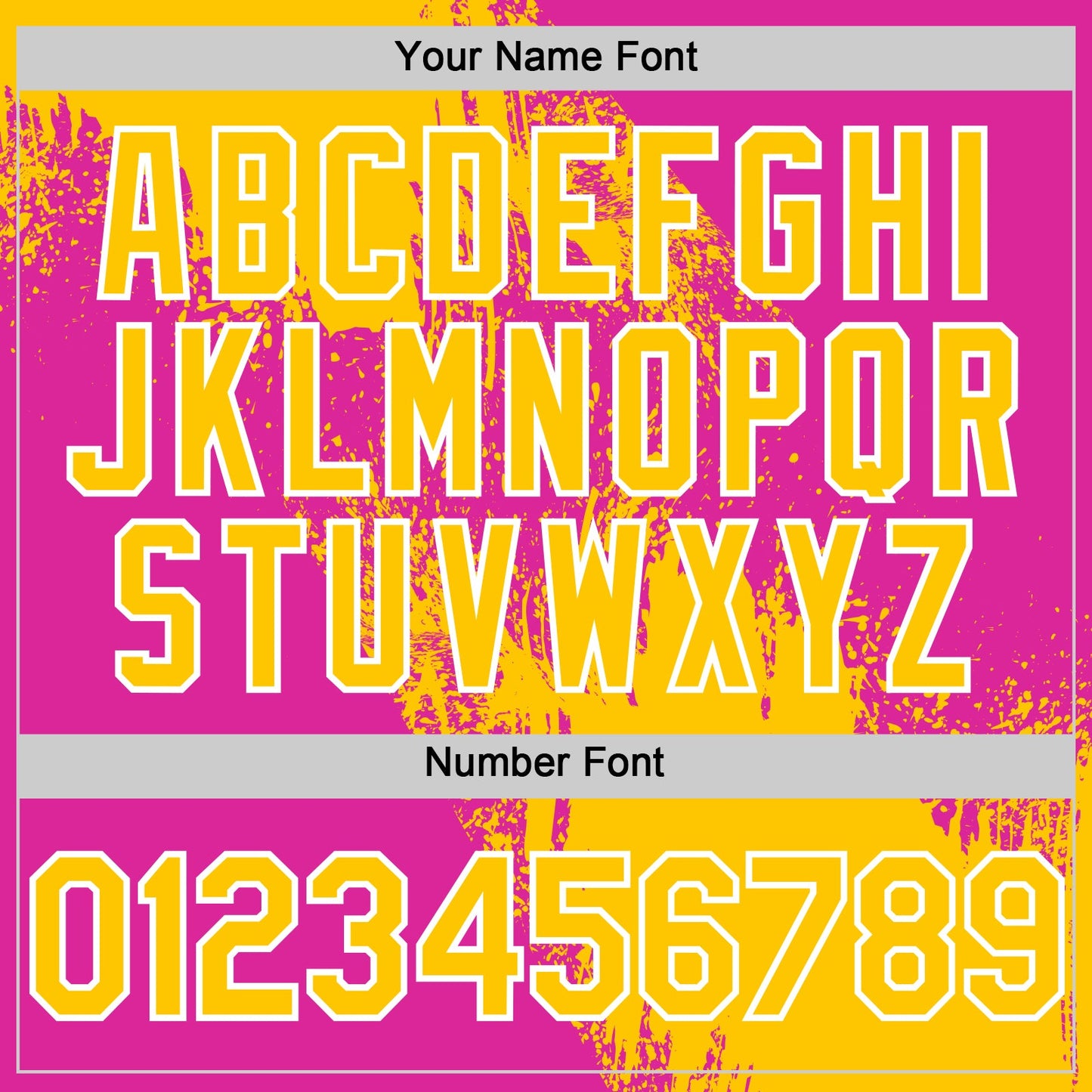 Custom Yellow Deep Pink-White 3D Pattern Design Abstract Brush Stroke Authentic Baseball Jersey view 5
