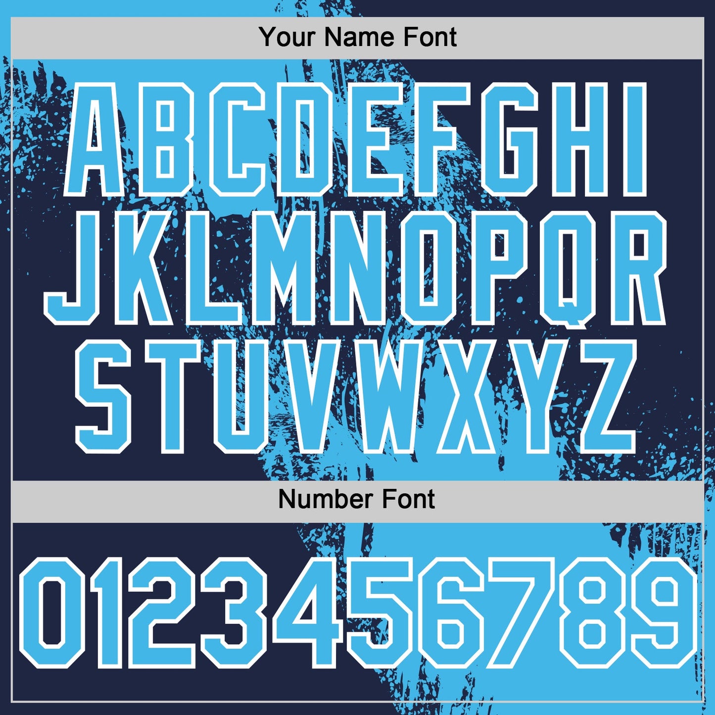 Custom Sky Blue Navy-White 3D Pattern Design Abstract Brush Stroke Authentic Baseball Jersey view 5