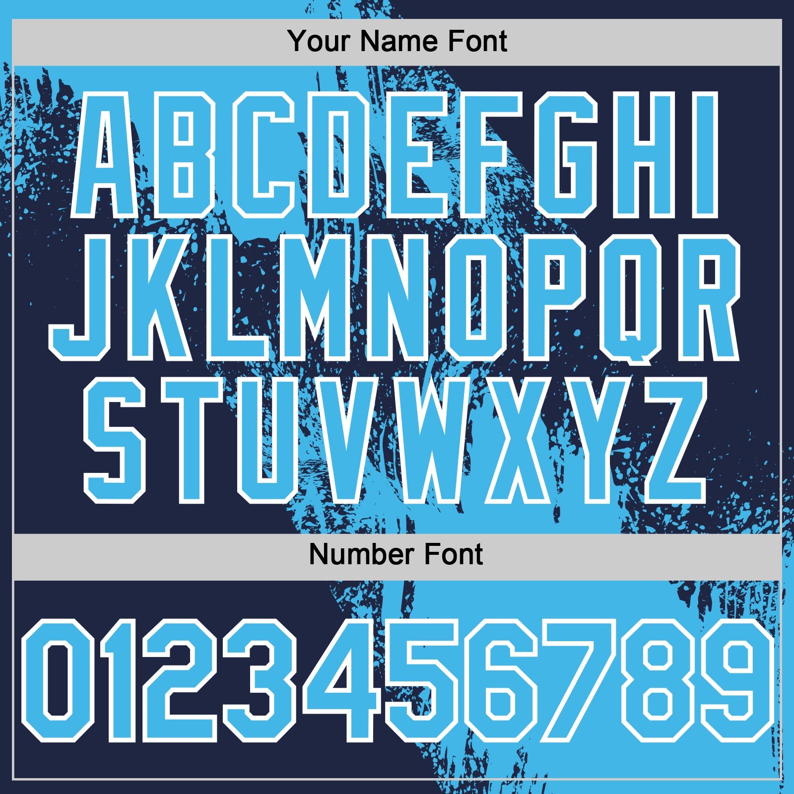 Custom Sky Blue Navy-White 3D Pattern Design Abstract Brush Stroke Authentic Baseball Jersey view 5