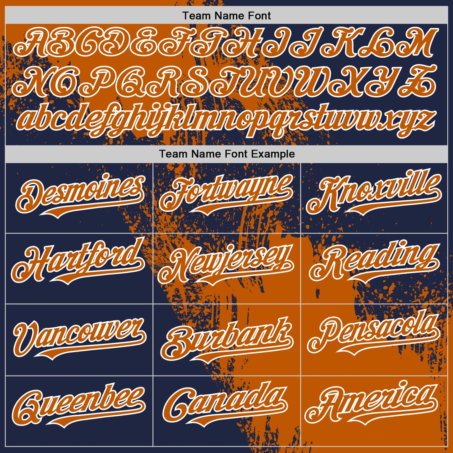 Custom Texas Orange Navy-White 3D Pattern Design Abstract Brush Stroke Authentic Baseball Jersey view 4