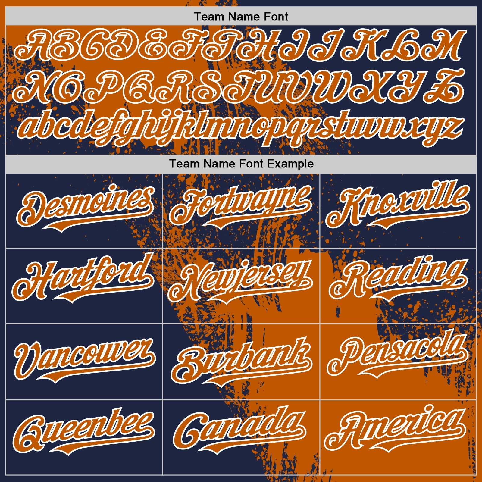 Custom Texas Orange Navy-White 3D Pattern Design Abstract Brush Stroke Authentic Baseball Jersey view 4