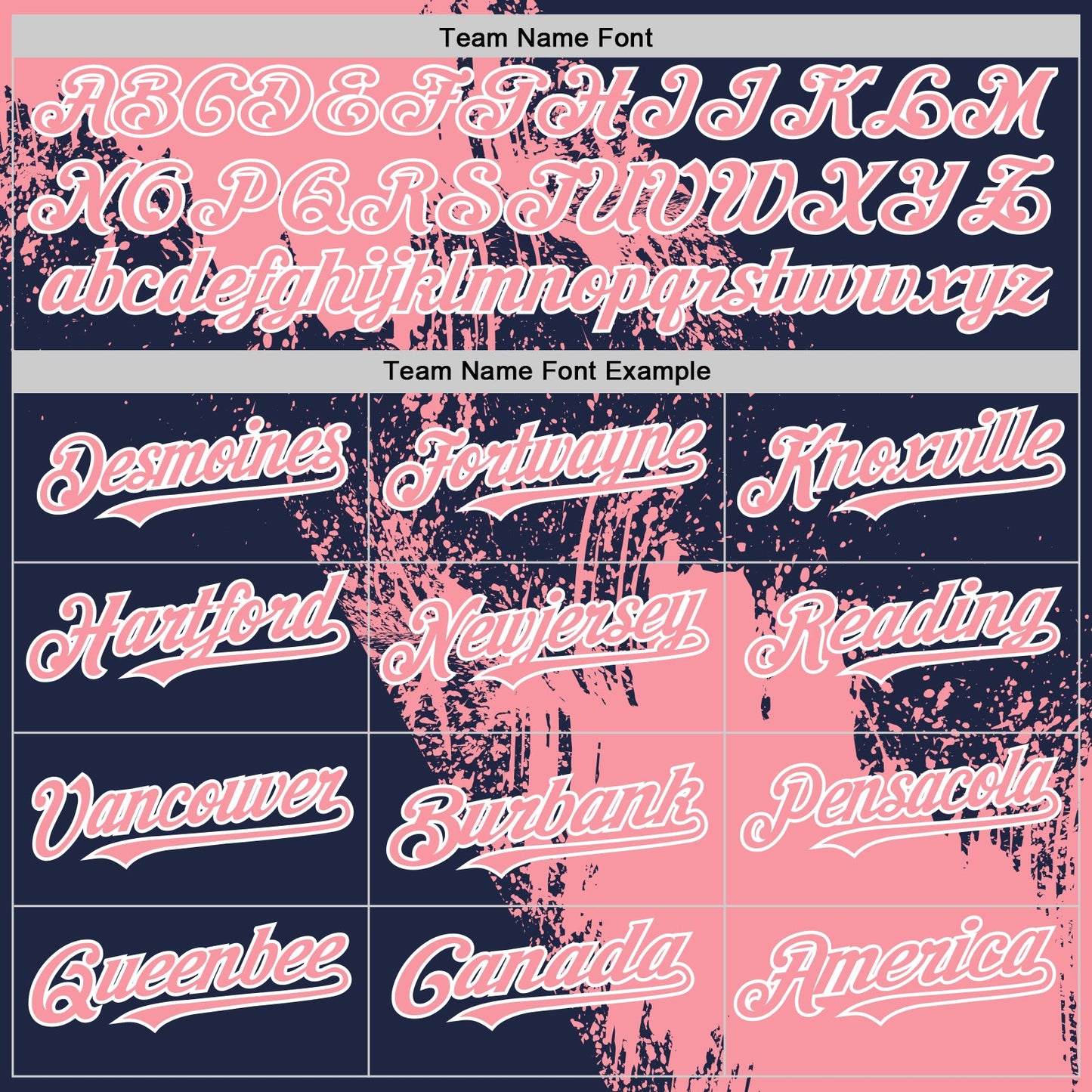 Custom Medium Pink Navy-White 3D Pattern Design Abstract Brush Stroke Authentic Baseball Jersey view 4