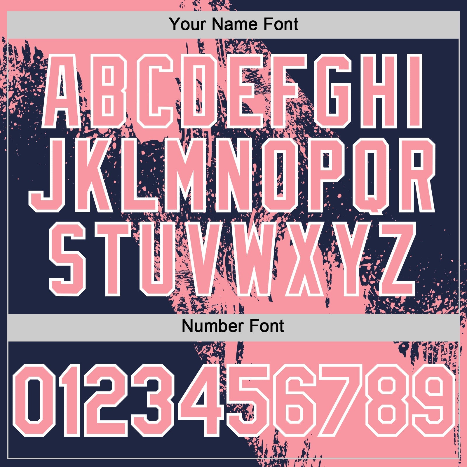 Custom Medium Pink Navy-White 3D Pattern Design Abstract Brush Stroke Authentic Baseball Jersey view 5