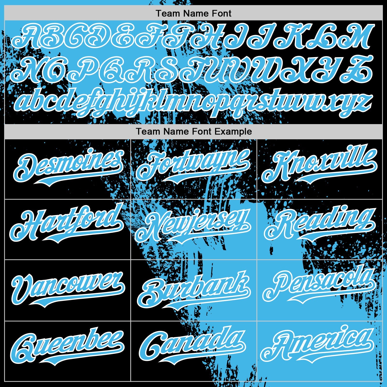 Custom Sky Blue Black-White 3D Pattern Design Abstract Brush Stroke Authentic Baseball Jersey view 4