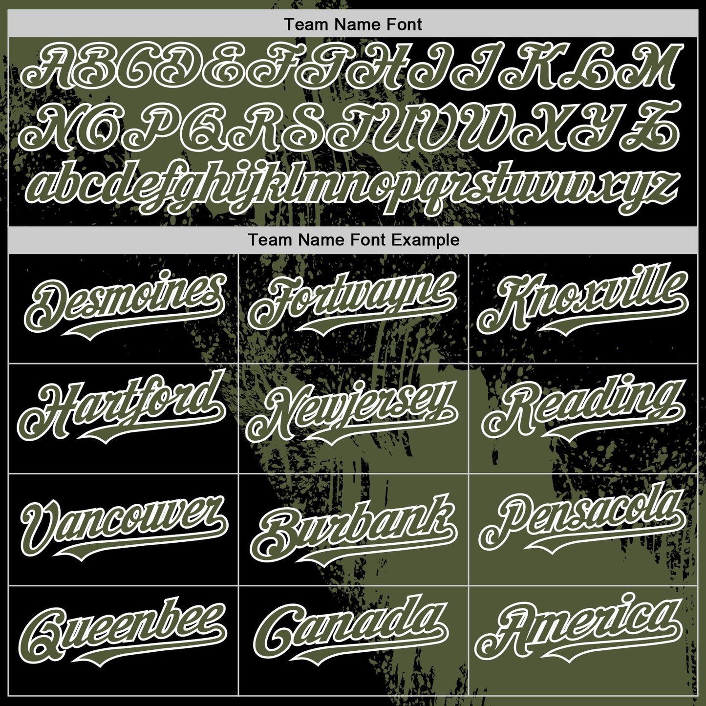 Custom Olive Black-White 3D Pattern Design Abstract Brush Stroke Authentic Baseball Jersey view 4