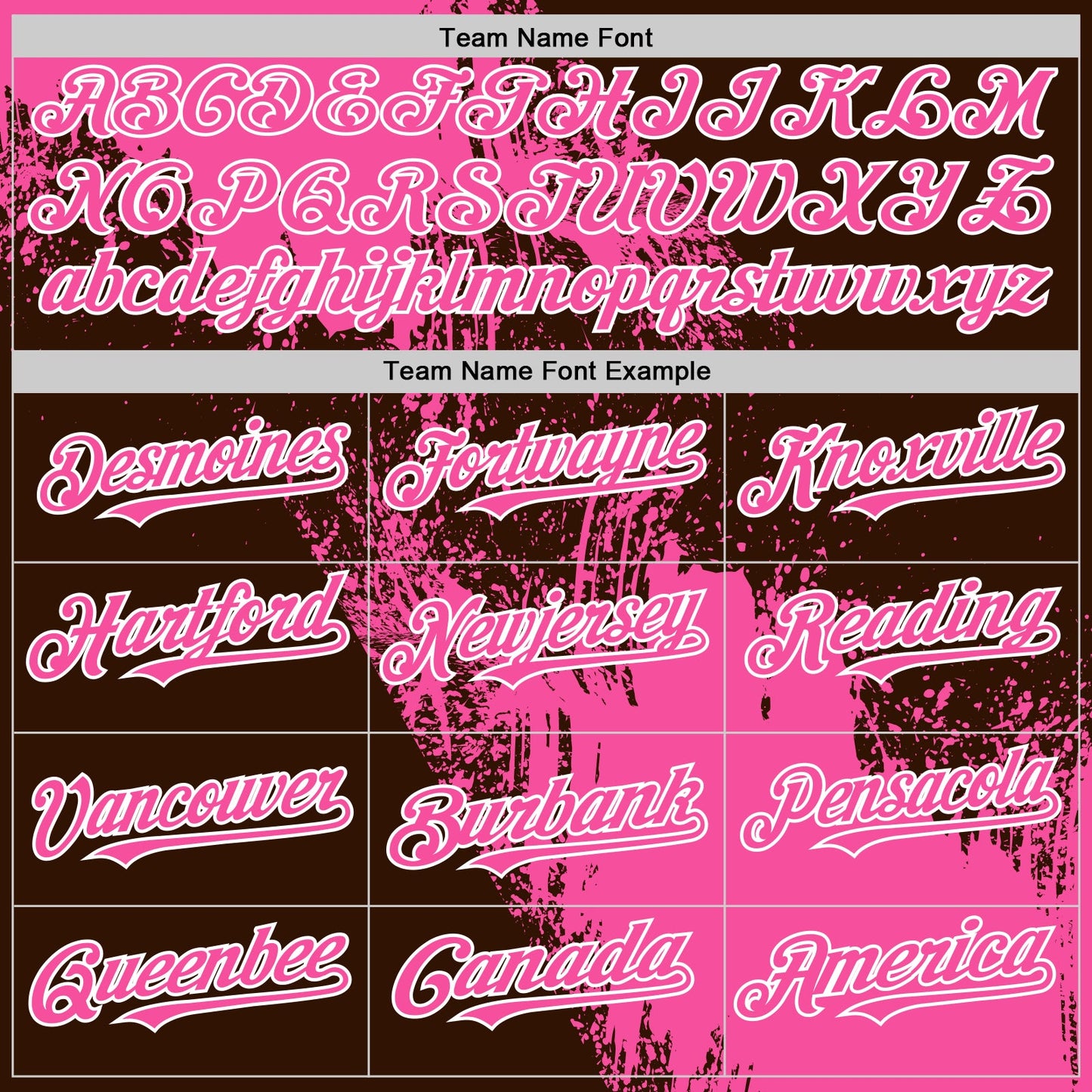 Custom Pink Brown-White 3D Pattern Design Abstract Brush Stroke Authentic Baseball Jersey view 4