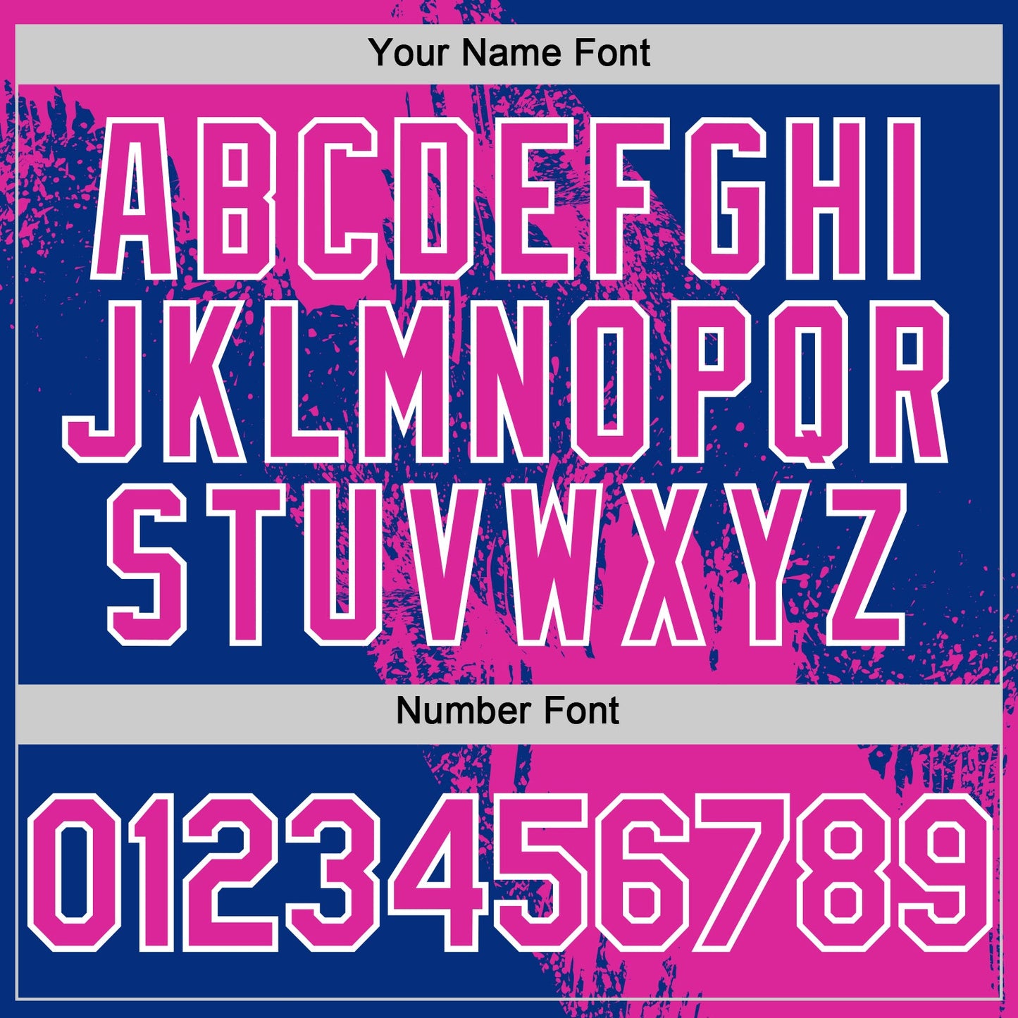 Custom Deep Pink Royal-White 3D Pattern Design Abstract Brush Stroke Authentic Baseball Jersey view 5