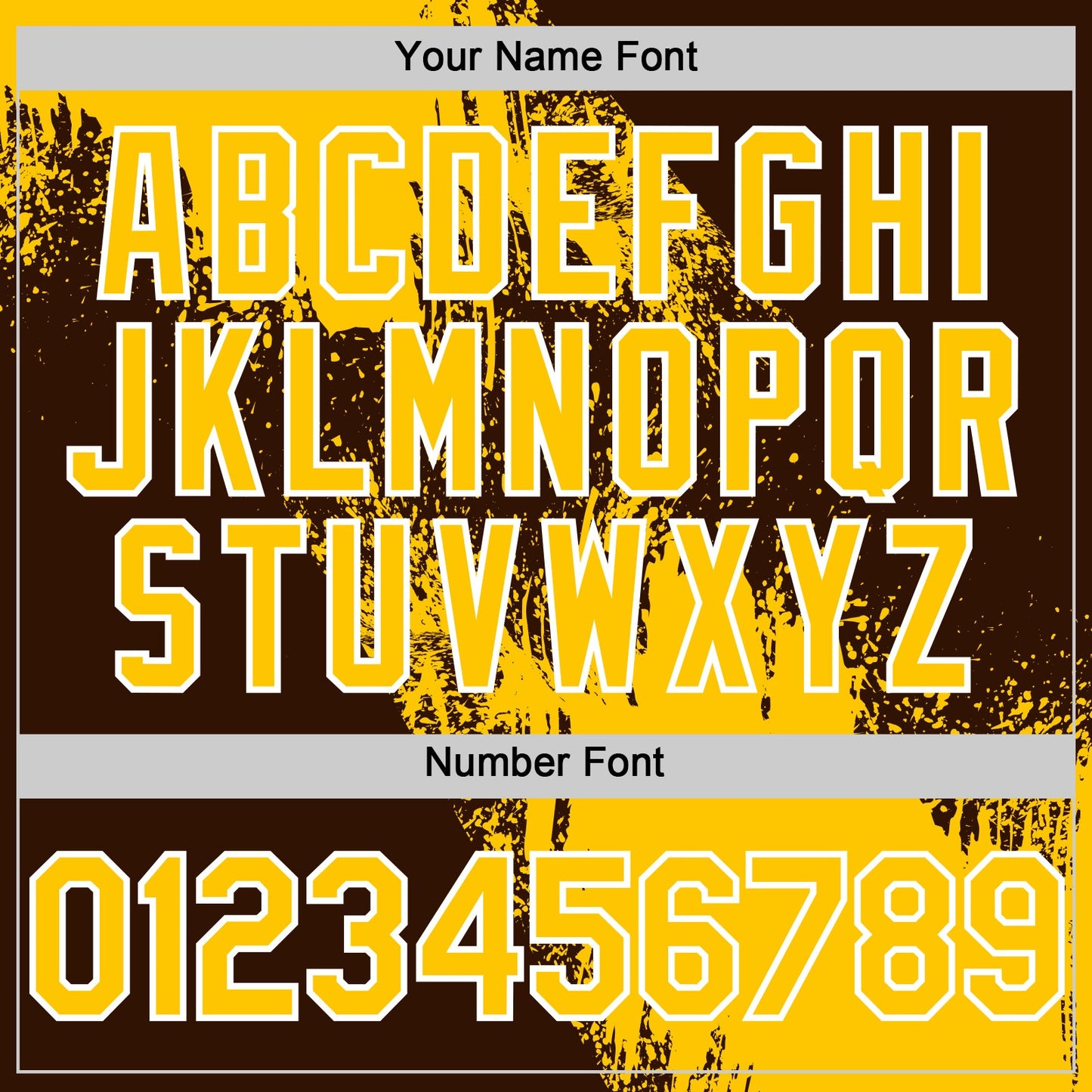 Custom Yellow Brown-White 3D Pattern Design Abstract Brush Stroke Authentic Baseball Jersey view 5