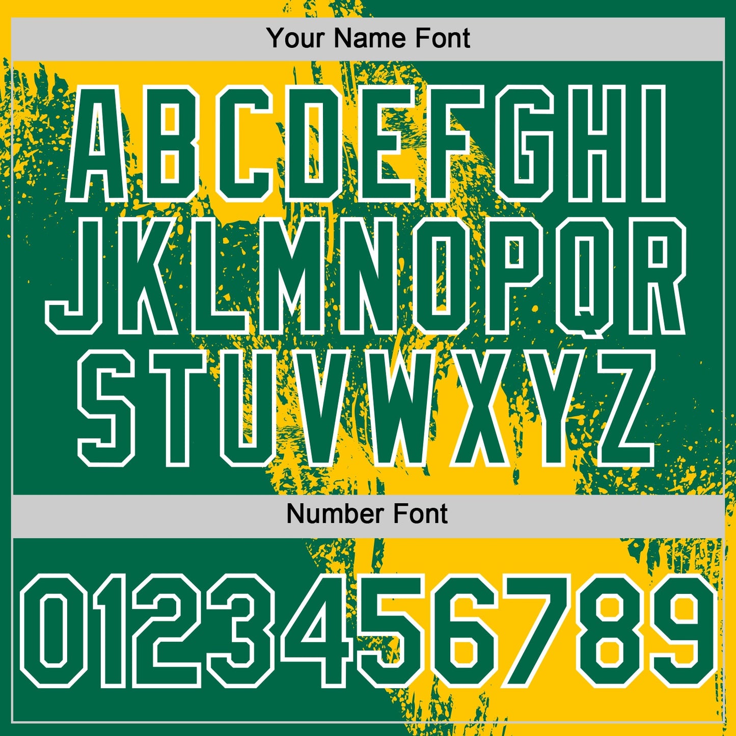 Custom Yellow Kelly Green-White 3D Pattern Design Abstract Brush Stroke Authentic Baseball Jersey view 5