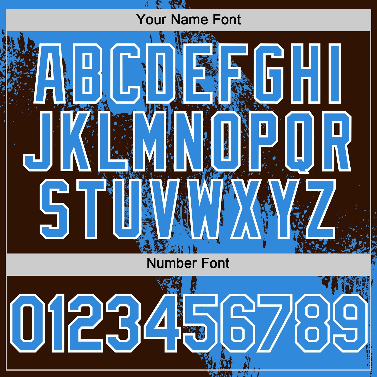 Custom Electric Blue Brown-White 3D Pattern Design Abstract Brush Stroke Authentic Baseball Jersey view 5