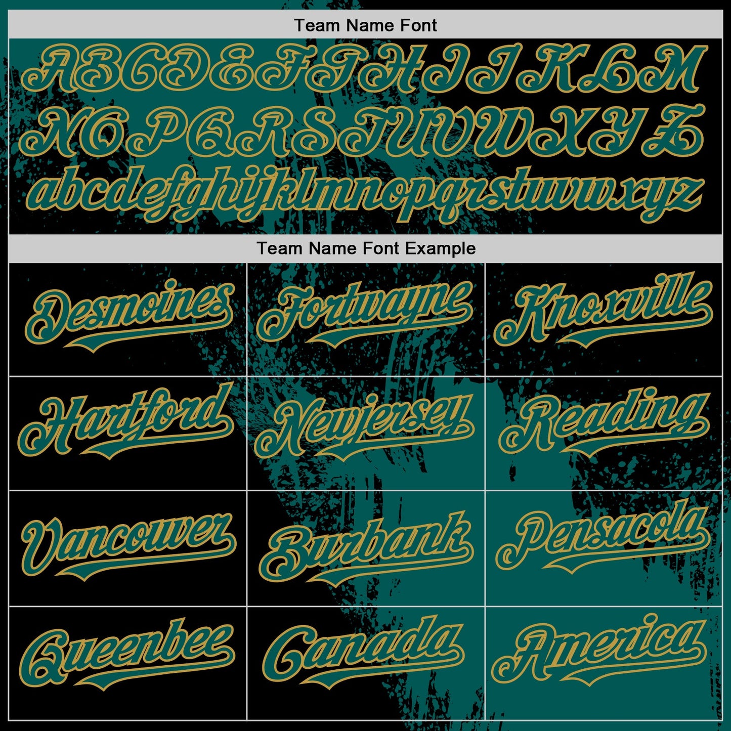 Custom Midnight Green Black-Old Gold 3D Pattern Design Abstract Brush Stroke Authentic Baseball Jersey view 4