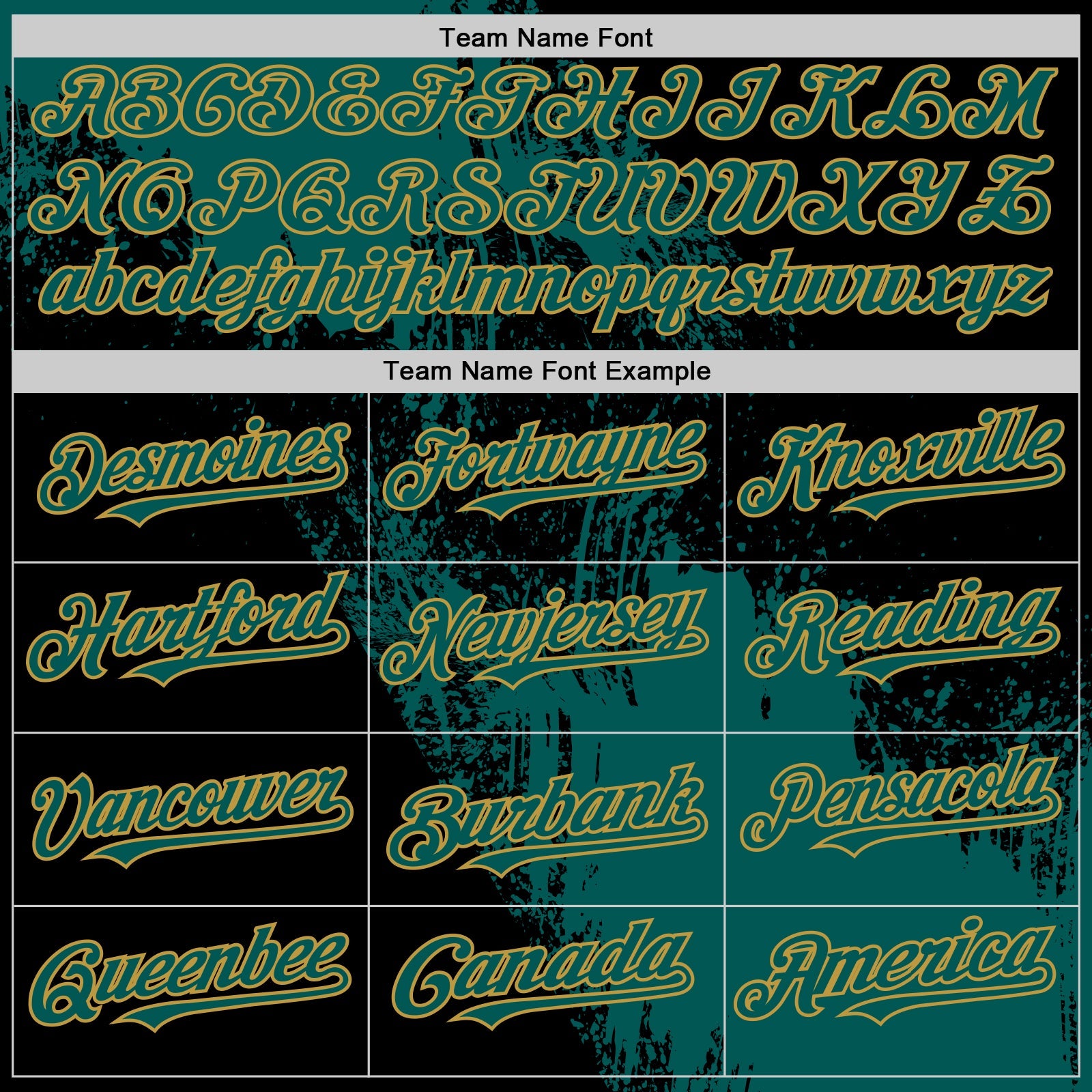Custom Midnight Green Black-Old Gold 3D Pattern Design Abstract Brush Stroke Authentic Baseball Jersey view 4