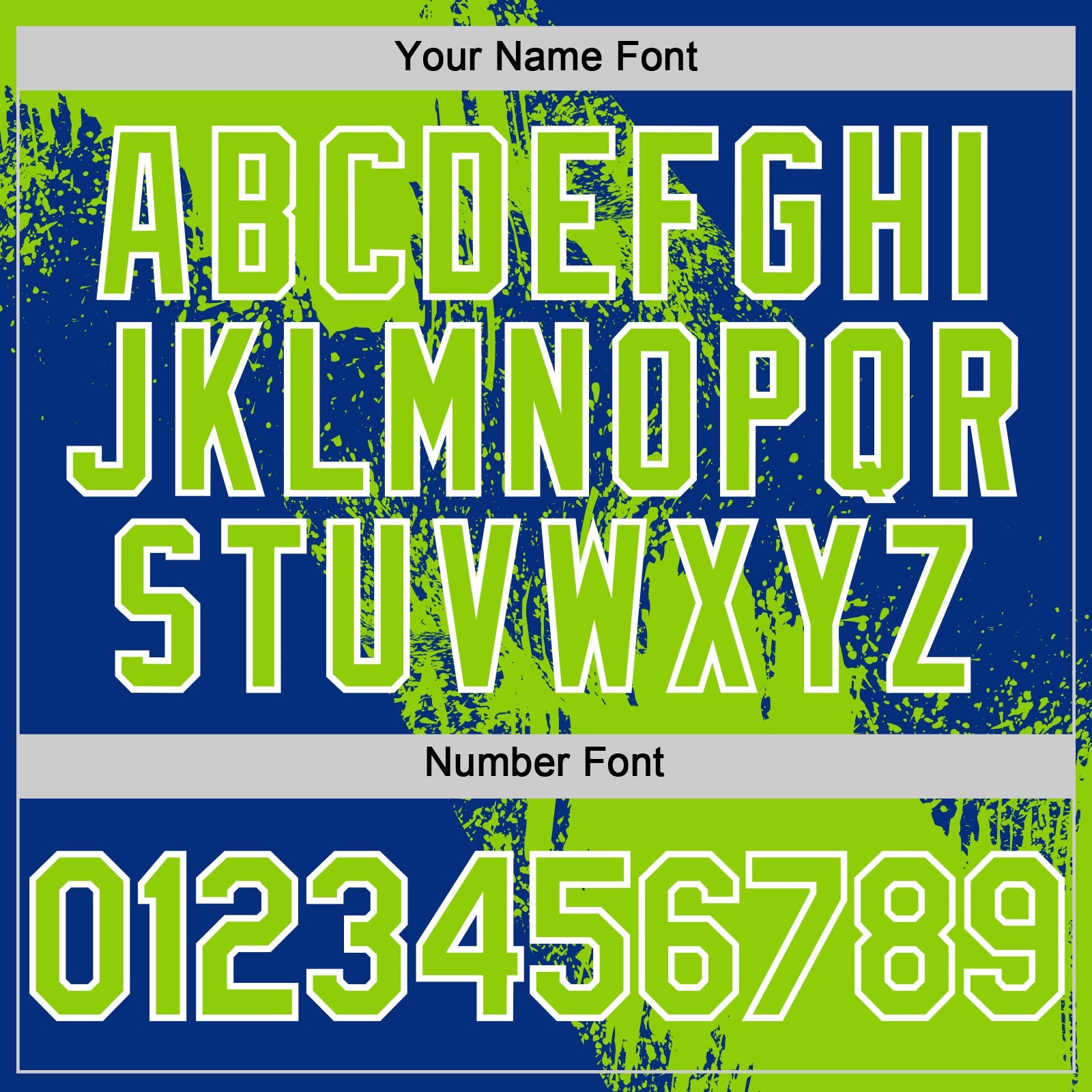Custom Neon Green Royal-White 3D Pattern Design Abstract Brush Stroke Authentic Baseball Jersey view 5