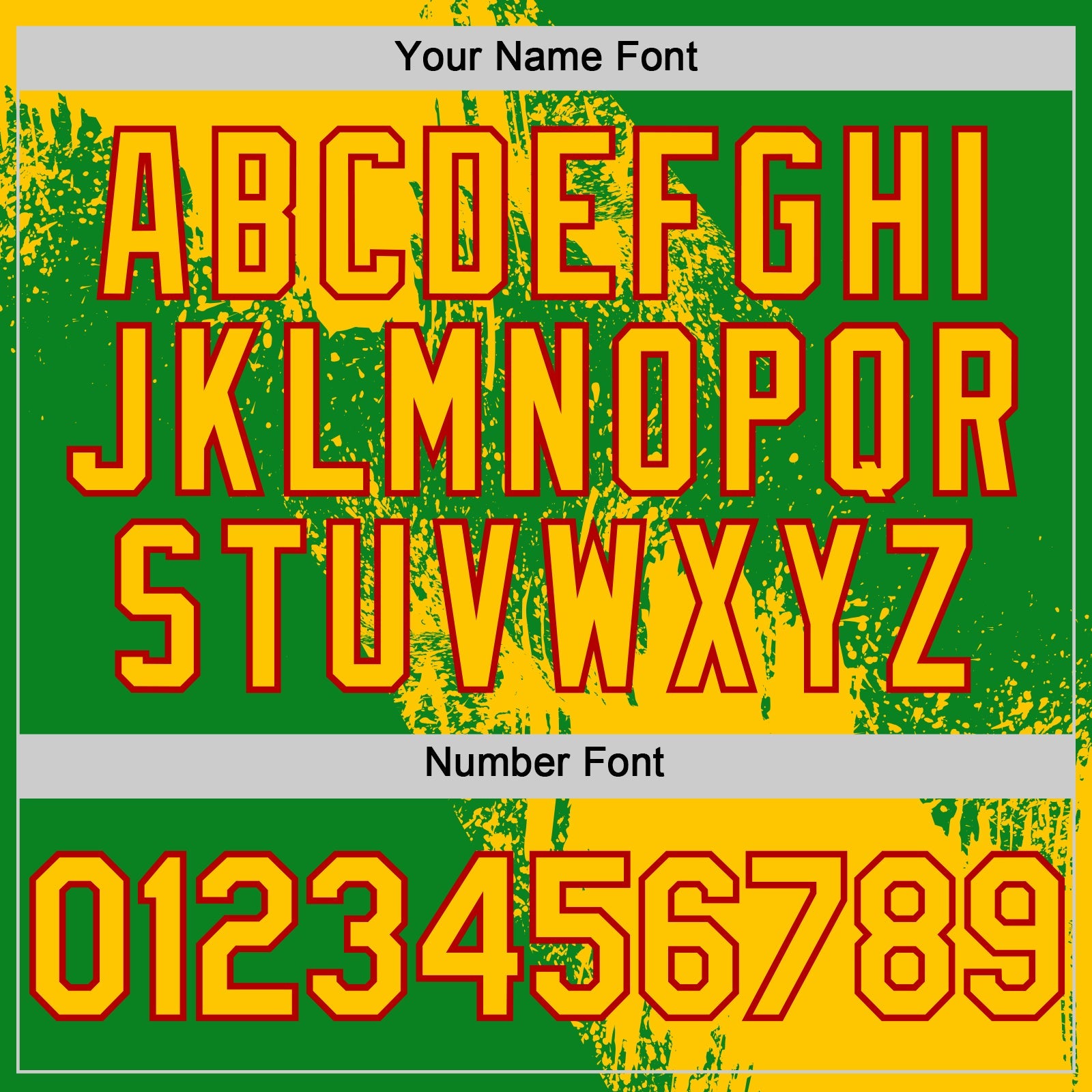 Custom Yellow Grass Green-Red 3D Pattern Design Abstract Brush Stroke Authentic Baseball Jersey view 5