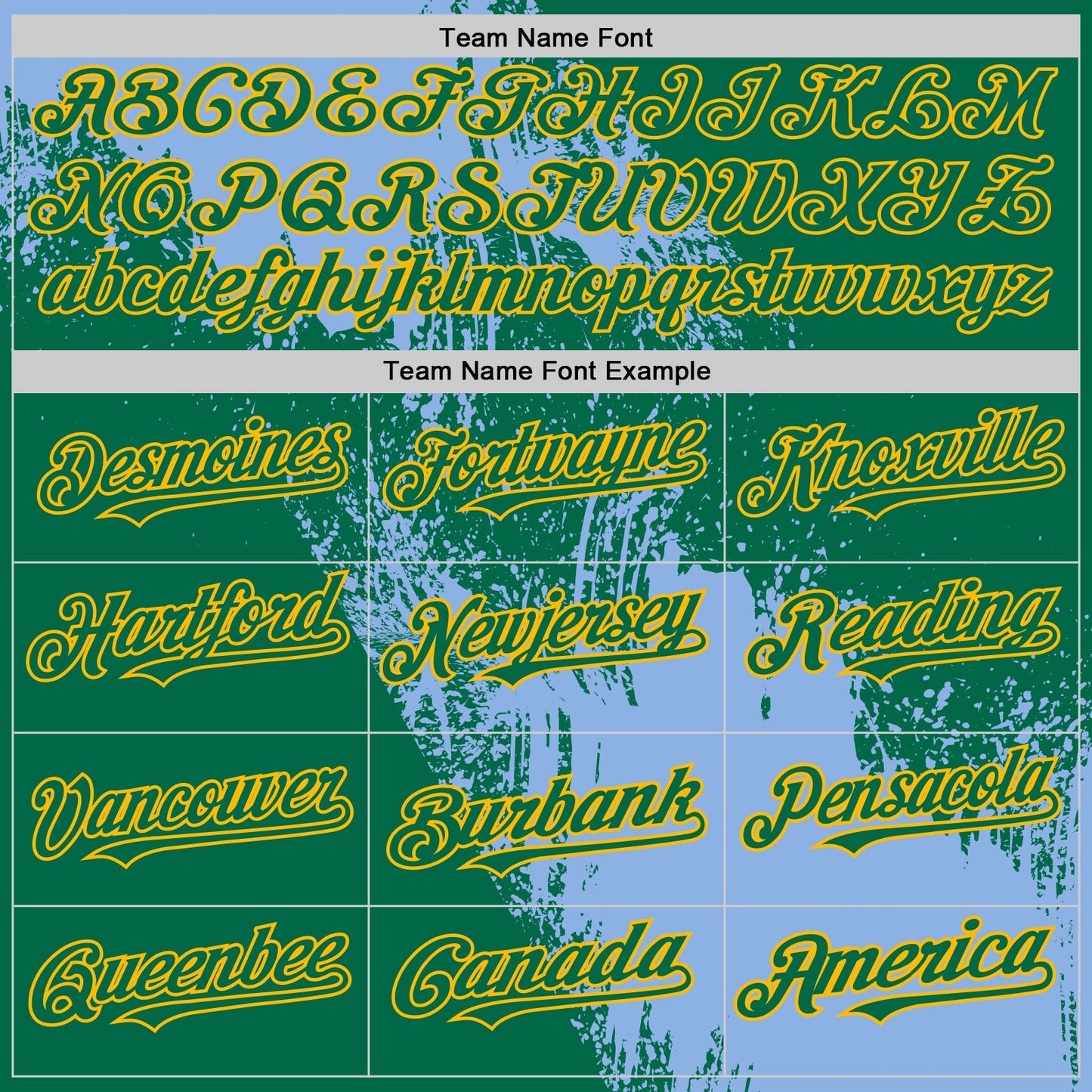 Custom Light Blue Kelly Green-Gold 3D Pattern Design Abstract Brush Stroke Authentic Baseball Jersey view 4