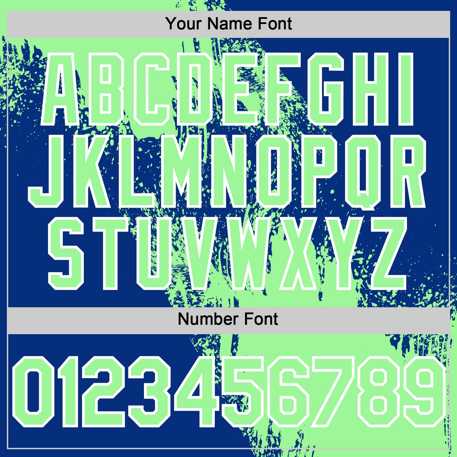 Custom Pea Green Royal-White 3D Pattern Design Abstract Brush Stroke Authentic Baseball Jersey view 5