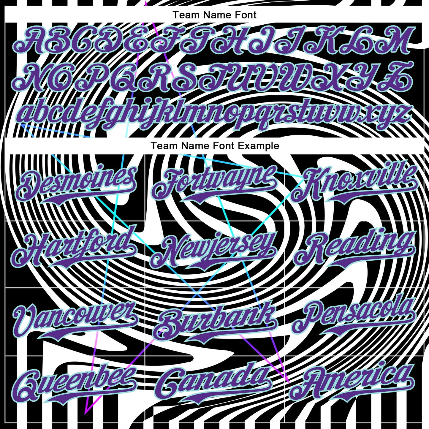 Custom Black Purple-Ice Blue 3D Pattern Design Rave Psychedelic Fluid Art Authentic Baseball Jersey view 4