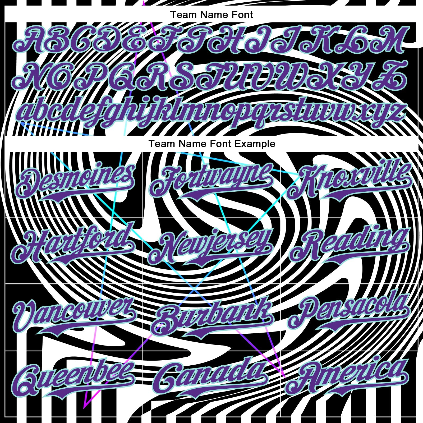 Custom Black Purple-Ice Blue 3D Pattern Design Rave Psychedelic Fluid Art Authentic Baseball Jersey view 4