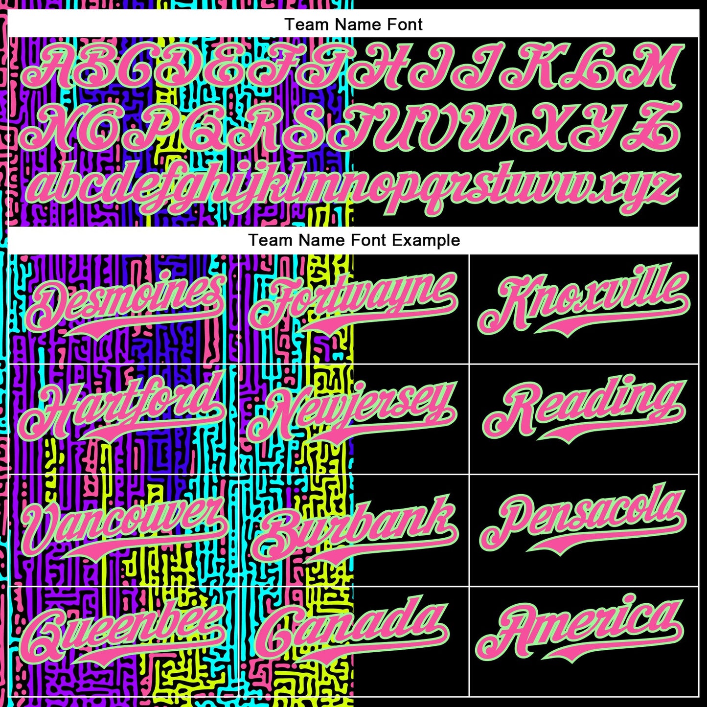 Custom Black Pea Green-Pink 3D Pattern Design Rave Psychedelic Neon Fluid Art Authentic Baseball Jersey view 4
