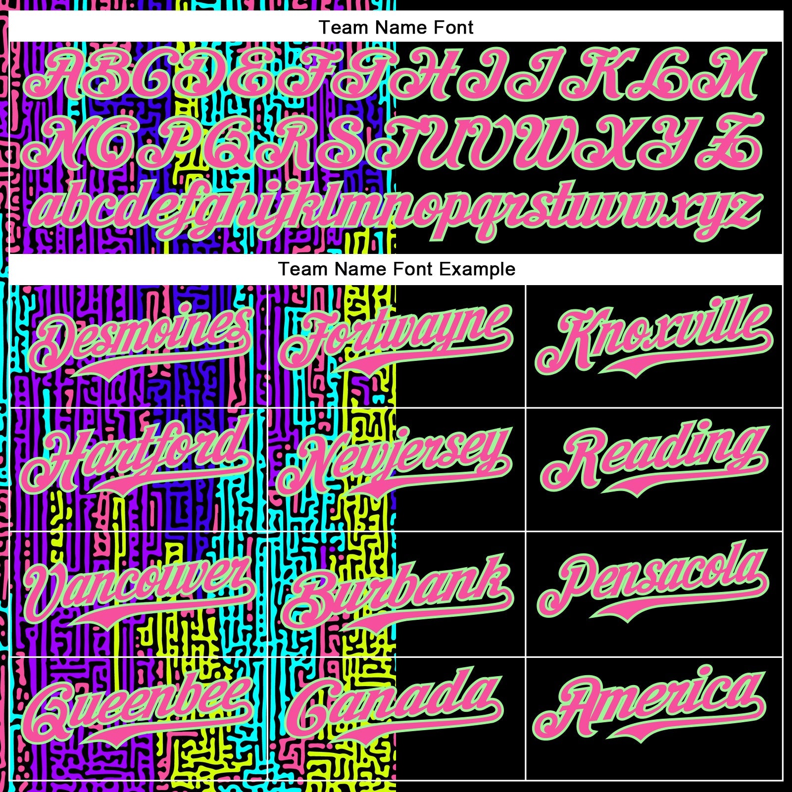 Custom Black Pea Green-Pink 3D Pattern Design Rave Psychedelic Neon Fluid Art Authentic Baseball Jersey view 4