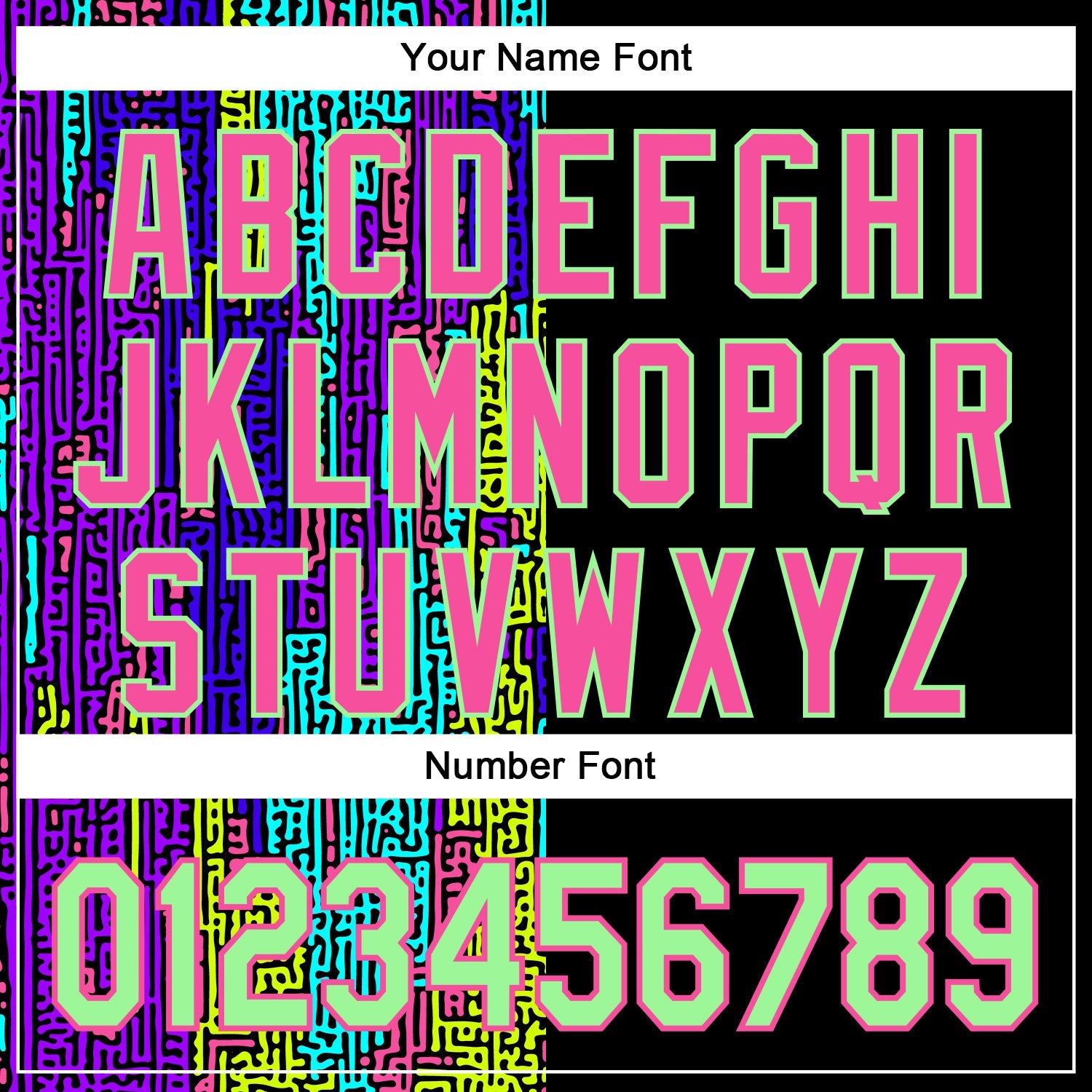 Custom Black Pea Green-Pink 3D Pattern Design Rave Psychedelic Neon Fluid Art Authentic Baseball Jersey view 5