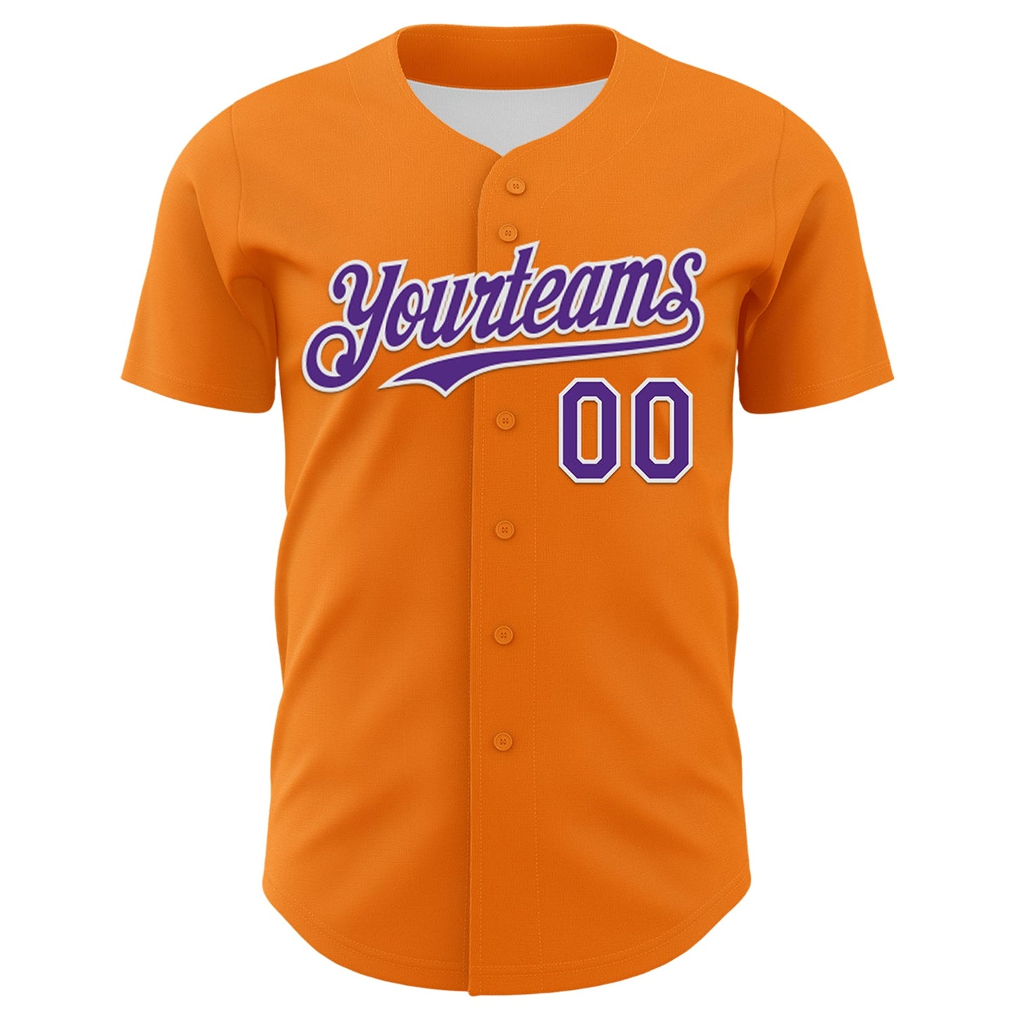 Custom Bay Orange Purple-White 3D Pattern Design Rave Psychedelic Neon Fluid Art Authentic Baseball Jersey view 2