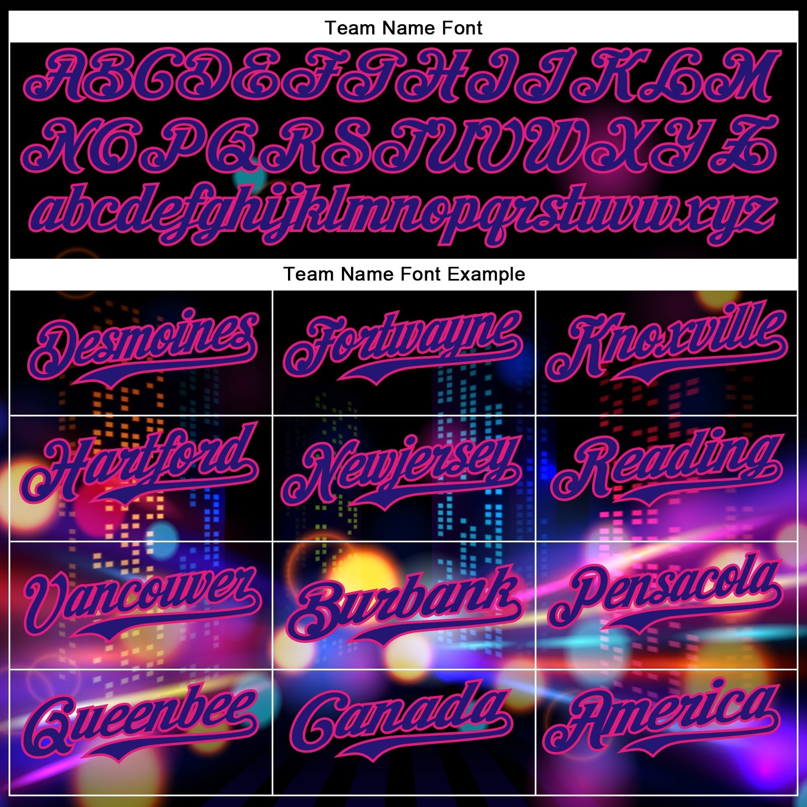 Custom Black Dark Purple-Hot Pink 3D Pattern Design Rave Psychedelic City Neon Authentic Baseball Jersey view 4