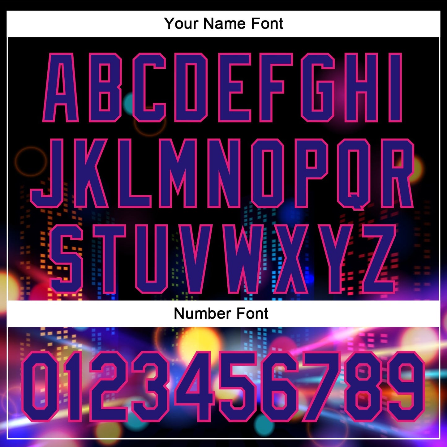 Custom Black Dark Purple-Hot Pink 3D Pattern Design Rave Psychedelic City Neon Authentic Baseball Jersey view 5