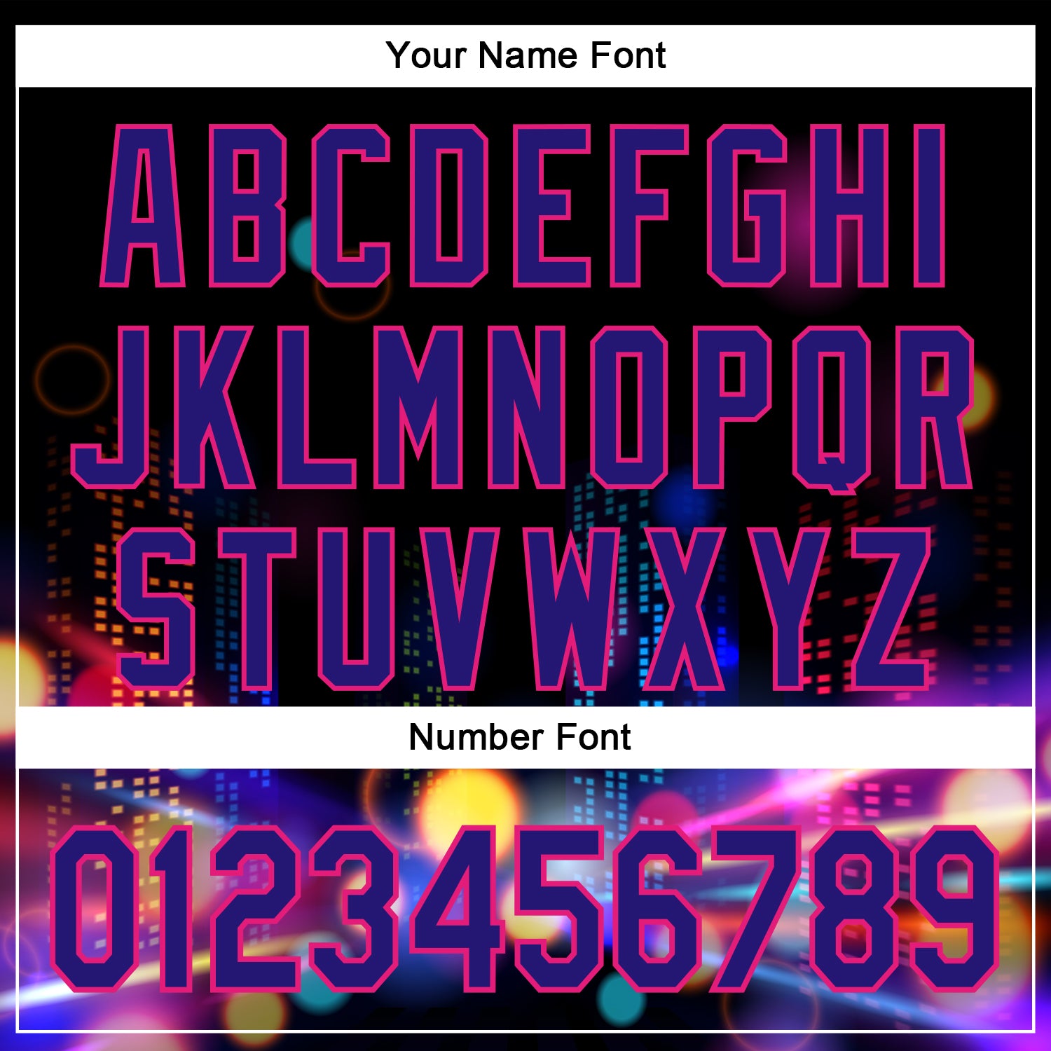 Custom Black Dark Purple-Hot Pink 3D Pattern Design Rave Psychedelic City Neon Authentic Baseball Jersey view 5