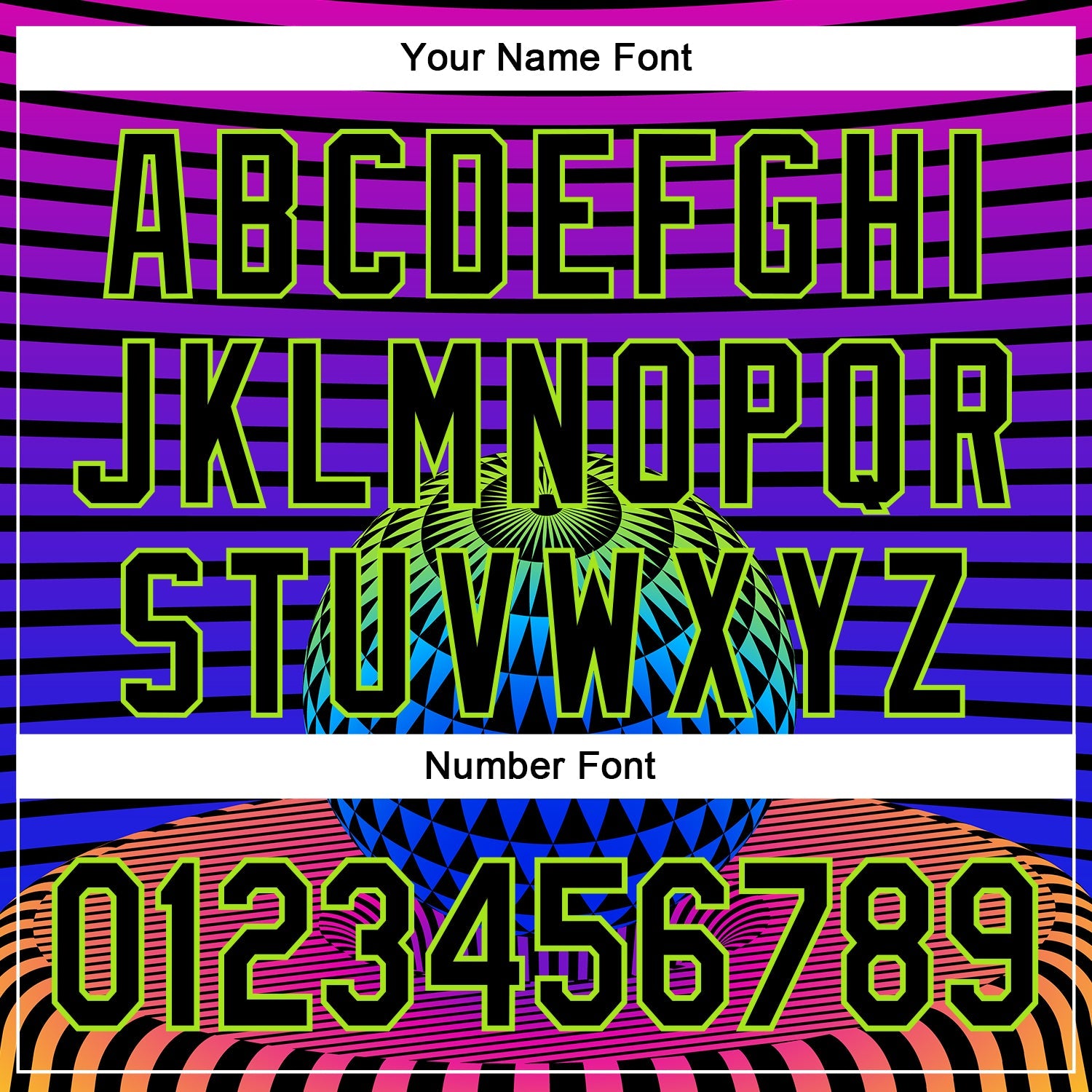 Custom Black Neon Green 3D Pattern Design Rave Psychedelic Geometry Authentic Baseball Jersey view 5