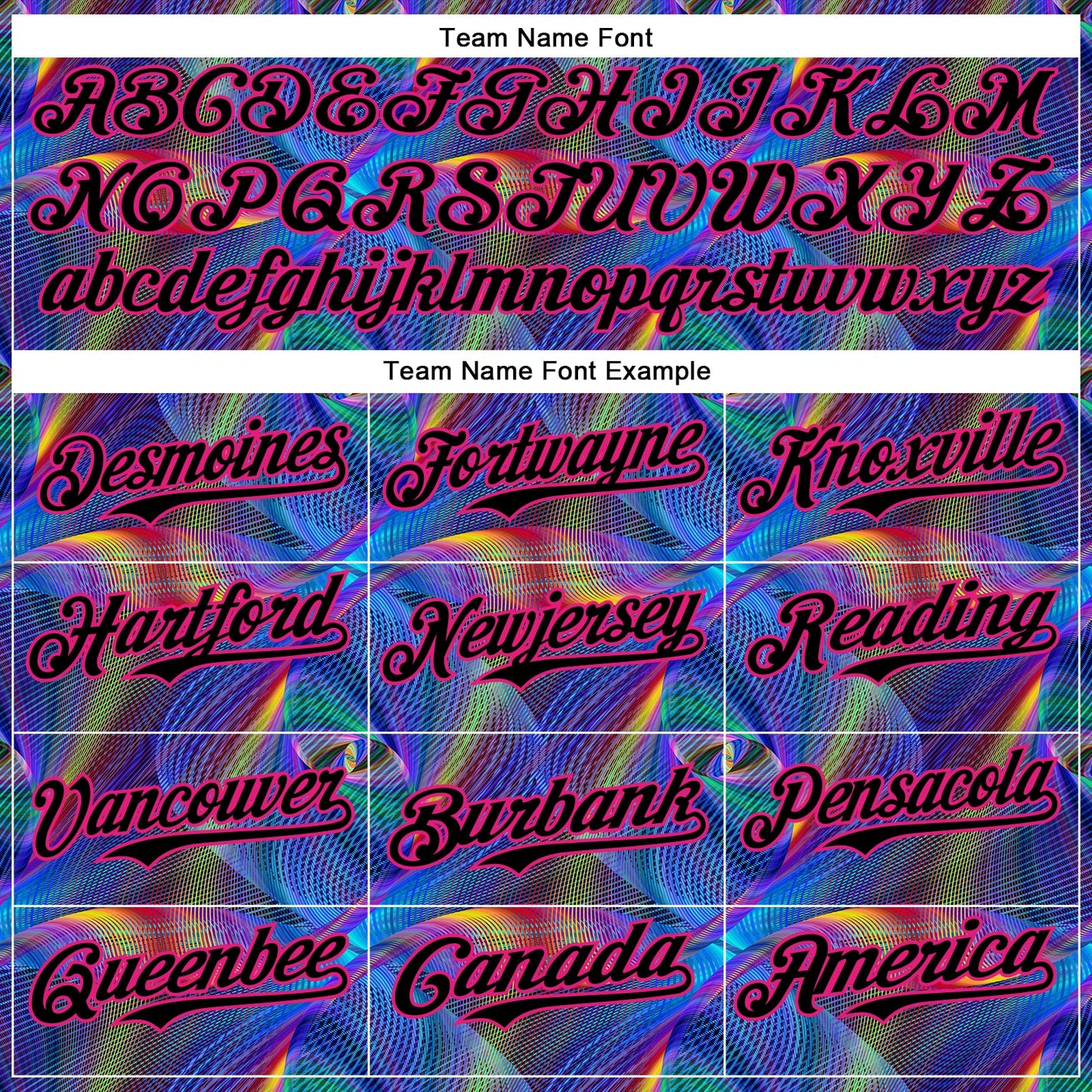 Custom Black Hot Pink 3D Pattern Design Rave Psychedelic Fractal Style Authentic Baseball Jersey view 4