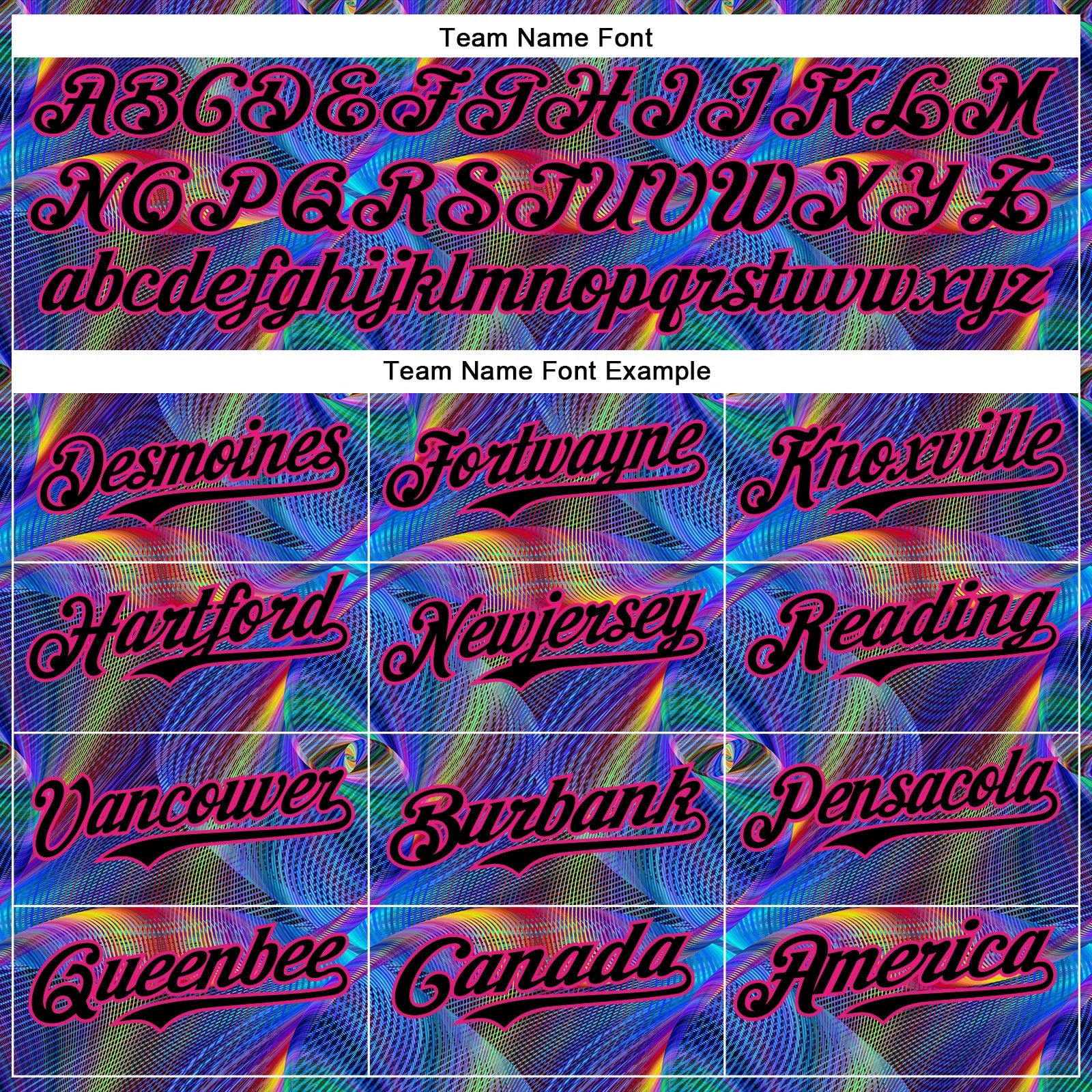 Custom Black Hot Pink 3D Pattern Design Rave Psychedelic Fractal Style Authentic Baseball Jersey view 4