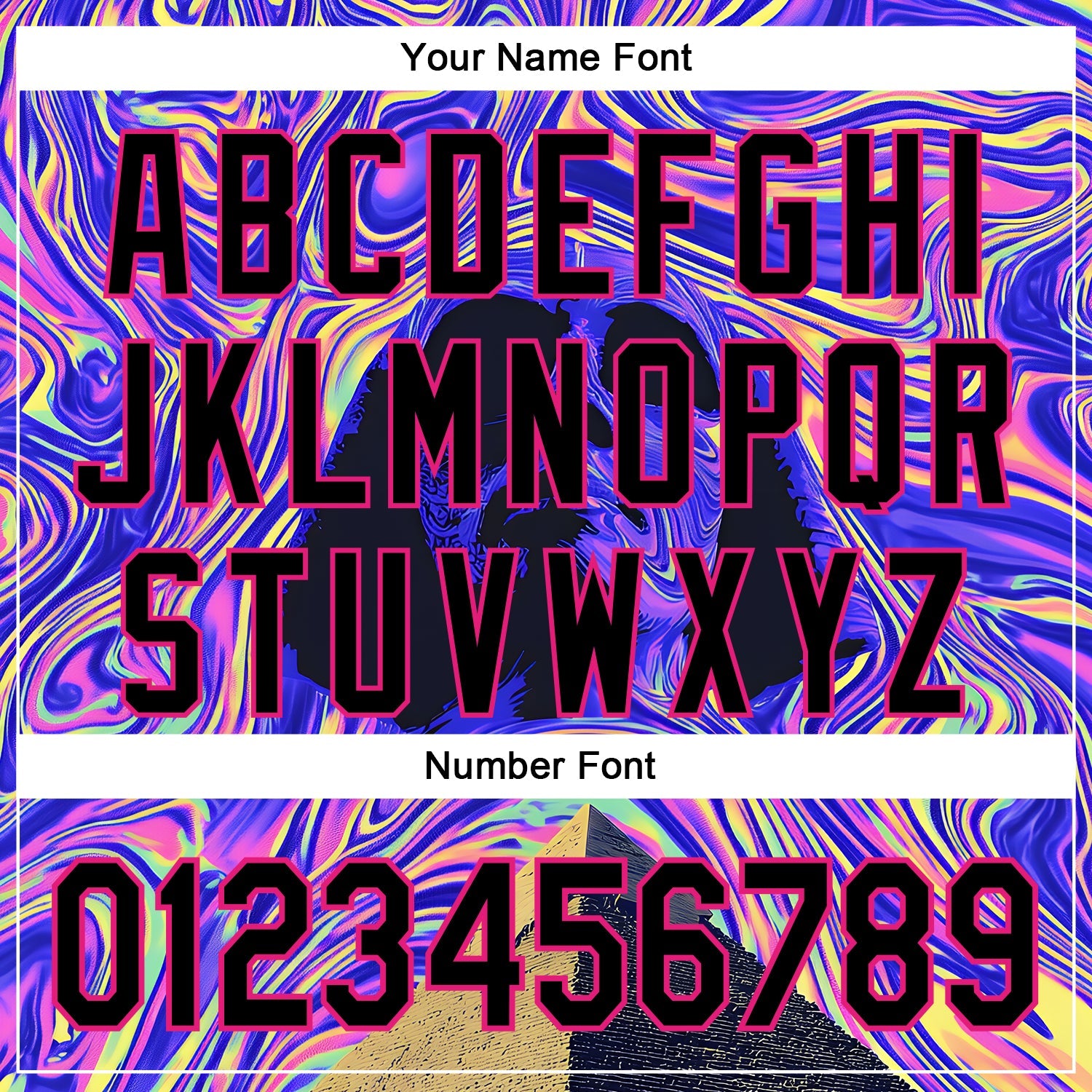 Custom Purple Black-Hot Pink 3D Pattern Design Rave Psychedelic Fluid Art Pyramid Authentic Baseball Jersey view 5