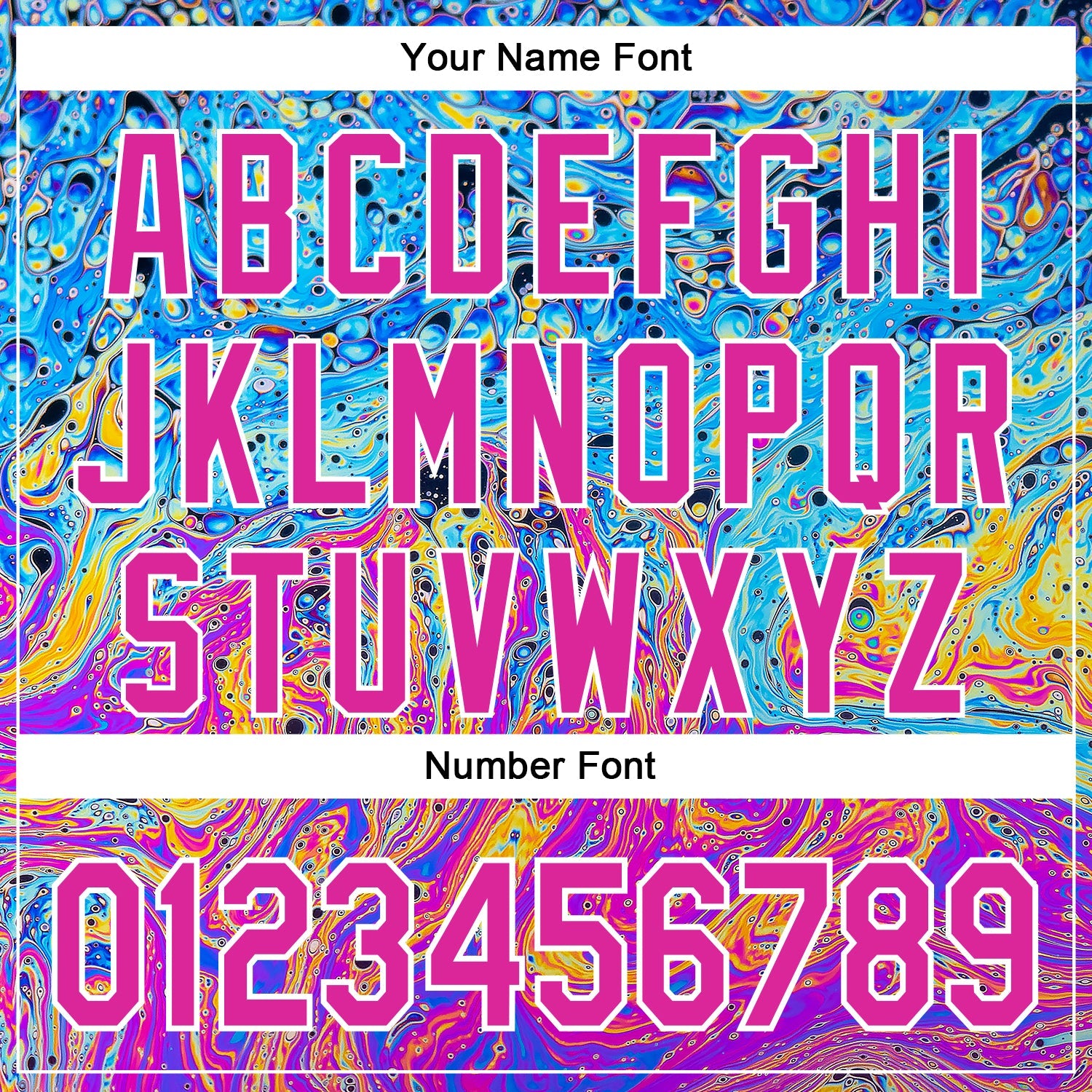 Custom Electric Blue Deep Pink-White 3D Pattern Design Rave Psychedelic Fluid Art Authentic Baseball Jersey view 5