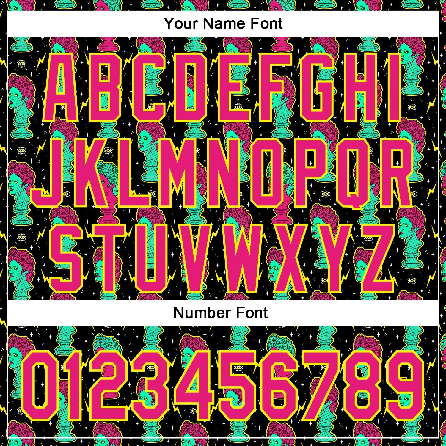 Custom Black Hot Pink-Light Yellow 3D Pattern Design Rave Psychedelic Sculpture Authentic Baseball Jersey view 5