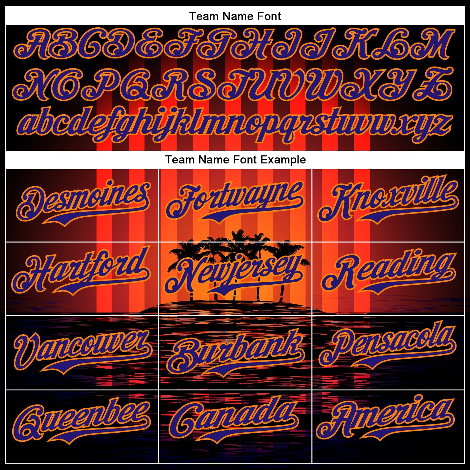 Custom Black Dark Purple-Bay Orange 3D Pattern Design Rave Psychedelic Tropical Palm Tree Authentic Baseball Jersey view 4