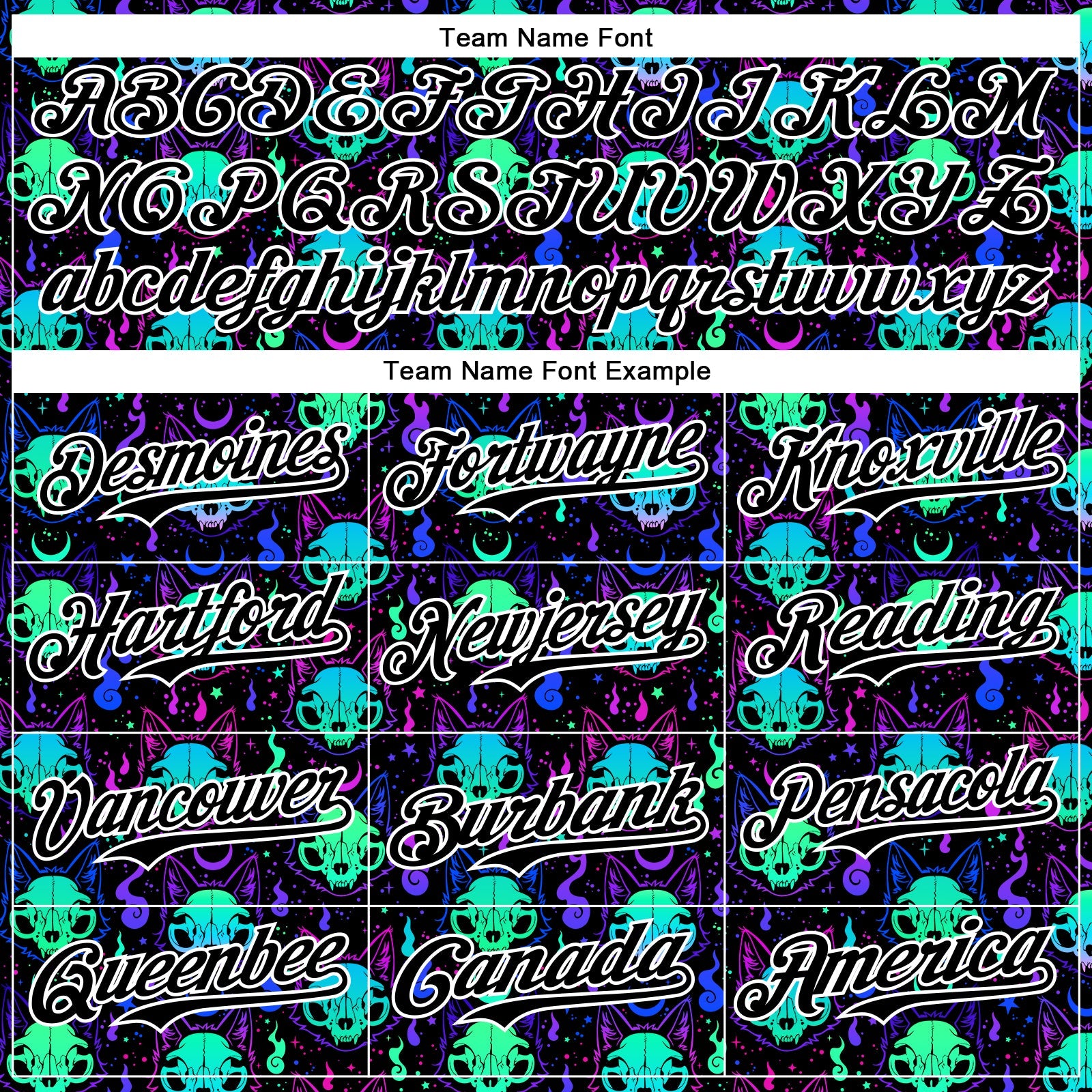Custom Black White 3D Pattern Design Rave Psychedelic Neon Cat Skull Authentic Baseball Jersey view 4