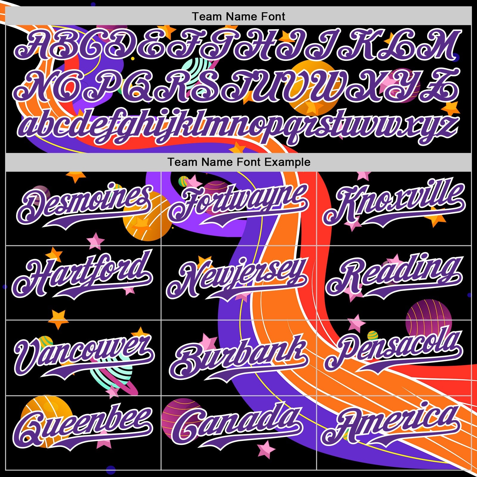 Custom Black Purple-White 3D Pattern Design Space Galaxy Star Authentic Baseball Jersey view 4