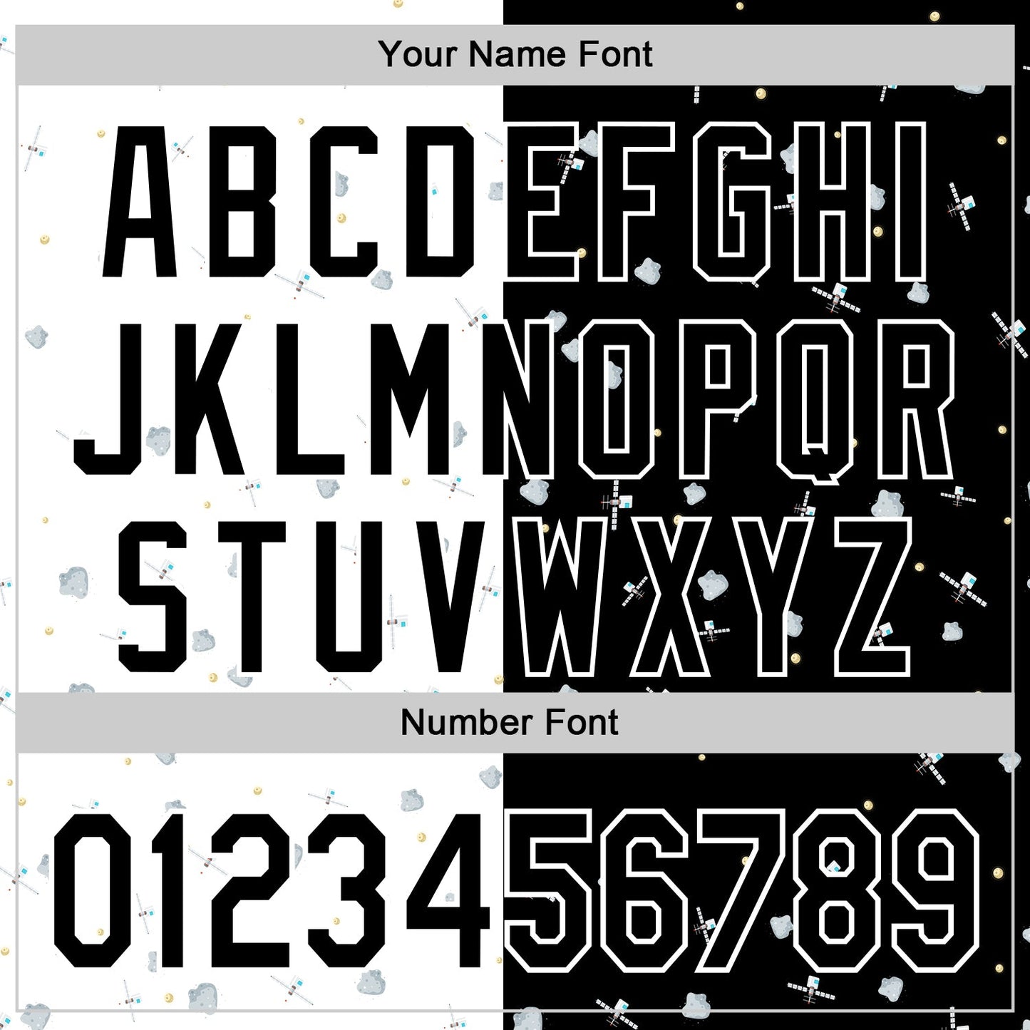 Custom Black White 3D Pattern Design Space Satellite Authentic Baseball Jersey view 5