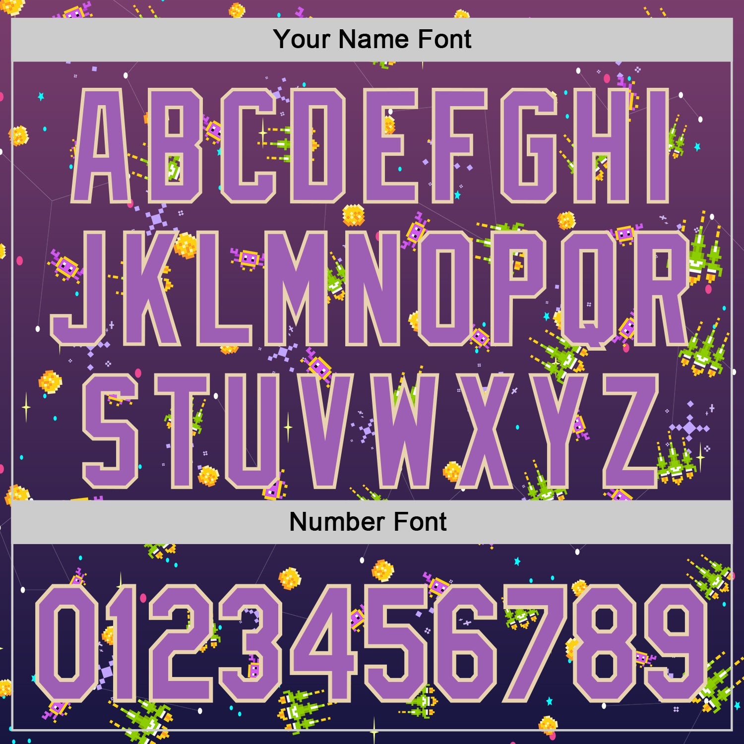 Custom Purple Medium Purple-City Cream 3D Pattern Design Retro Pixel Arcade Game Authentic Baseball Jersey view 5