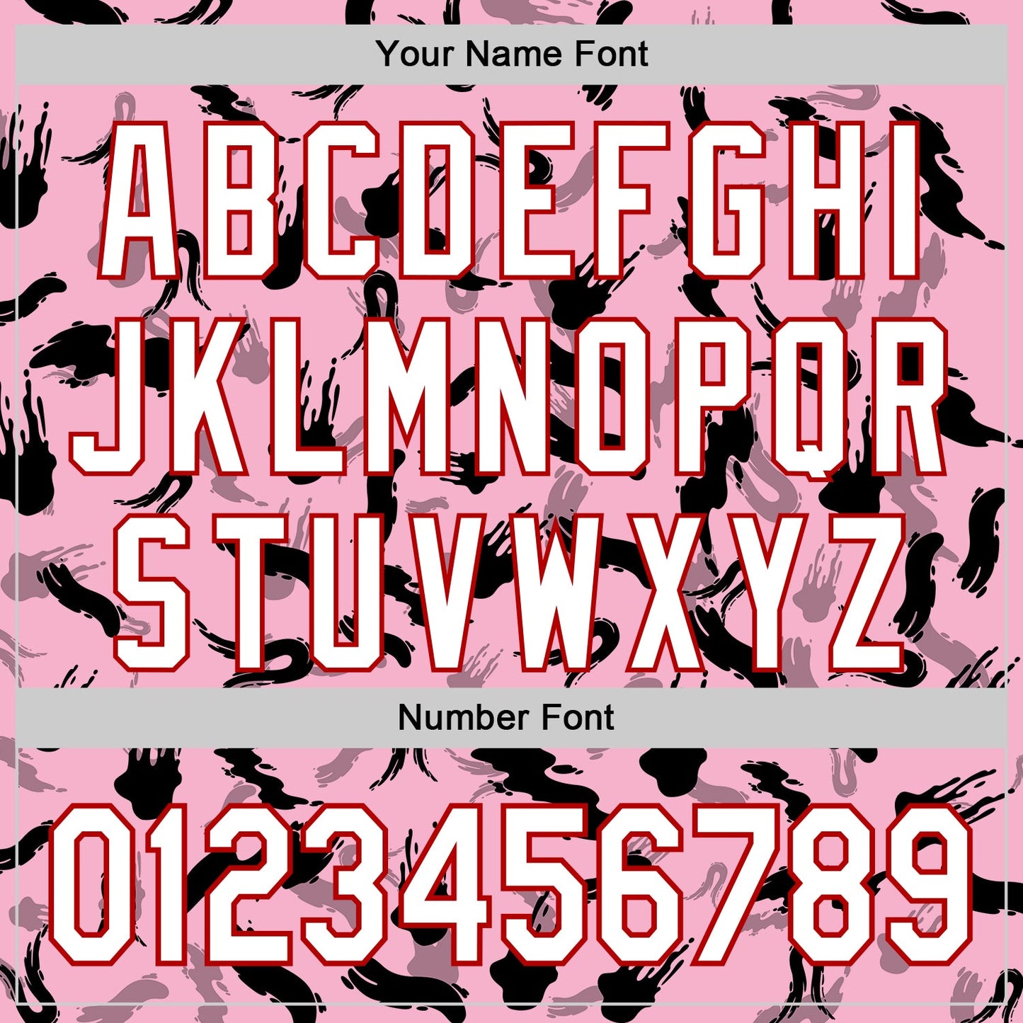 Custom Light Pink White-Red 3D Pattern Design Graffiti Ink Brush Stroke Authentic Baseball Jersey view 5