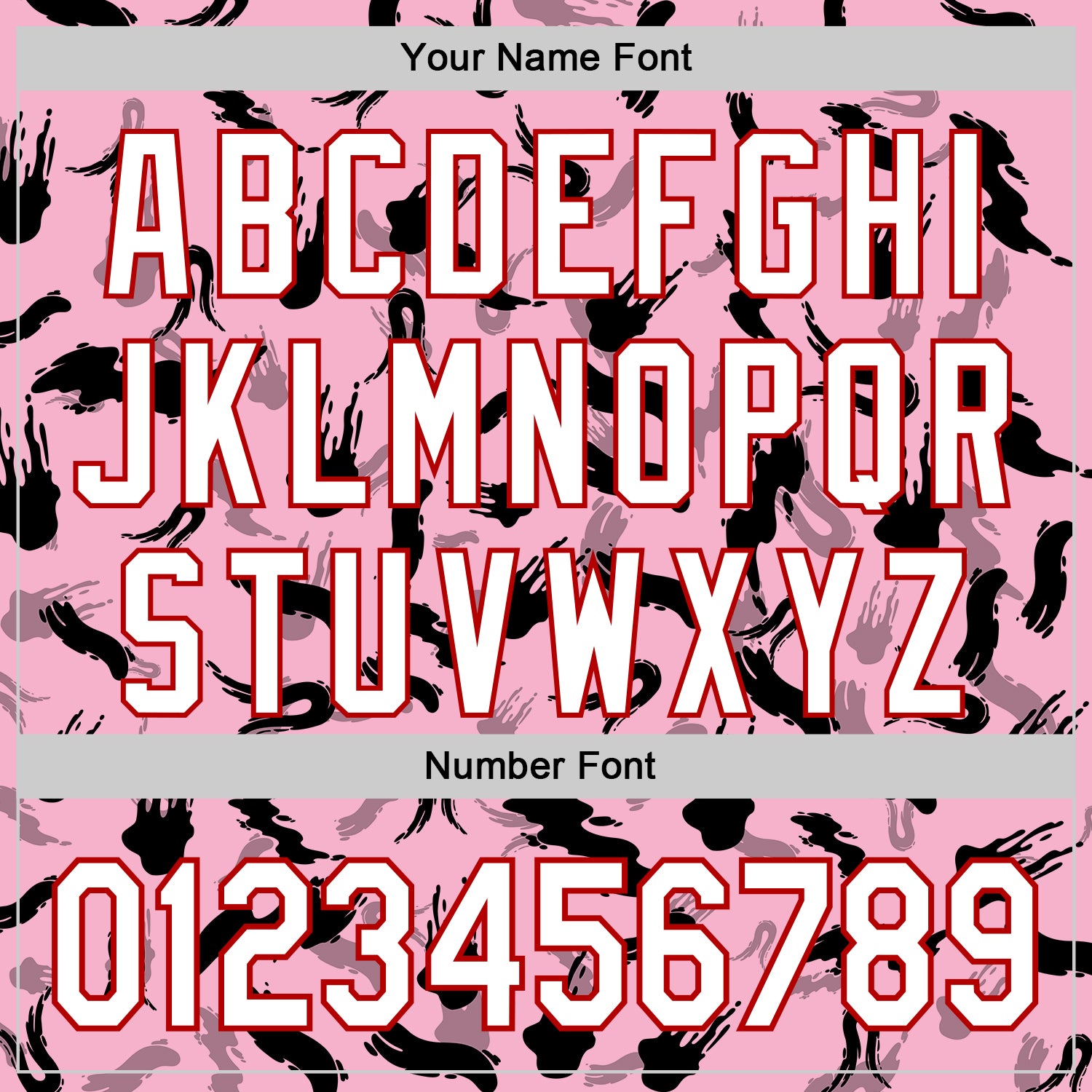 Custom Light Pink White-Red 3D Pattern Design Graffiti Ink Brush Stroke Authentic Baseball Jersey view 5