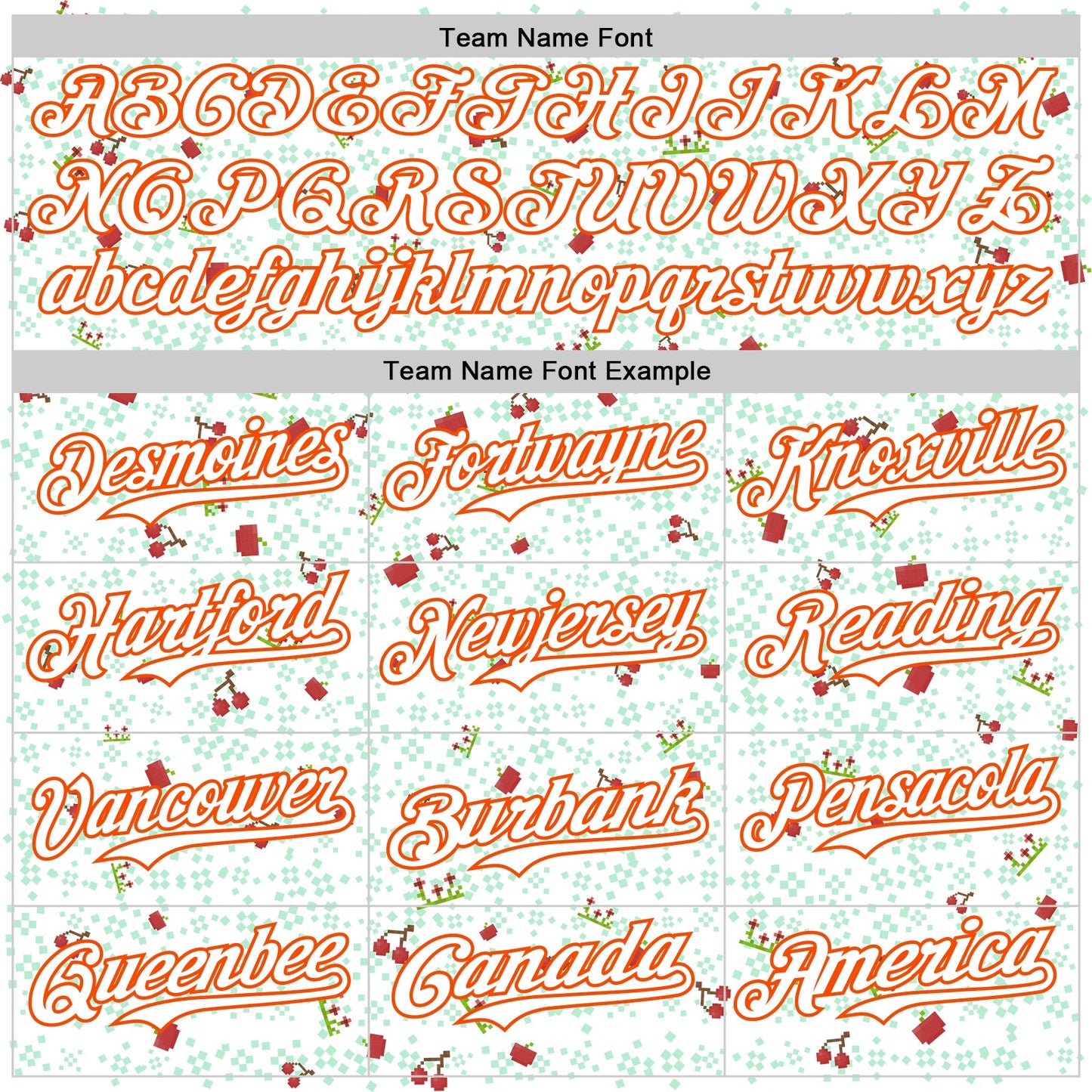 Custom White Orange 3D Pattern Design Retro Pixel Arcade Game Authentic Baseball Jersey view 4