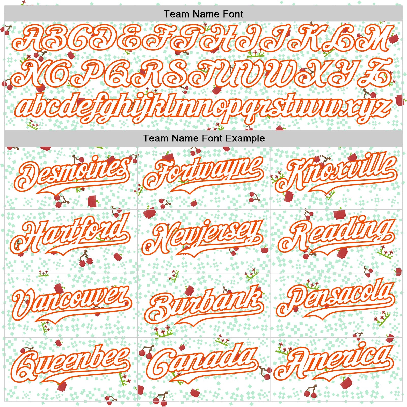 Custom White Orange 3D Pattern Design Retro Pixel Arcade Game Authentic Baseball Jersey view 4