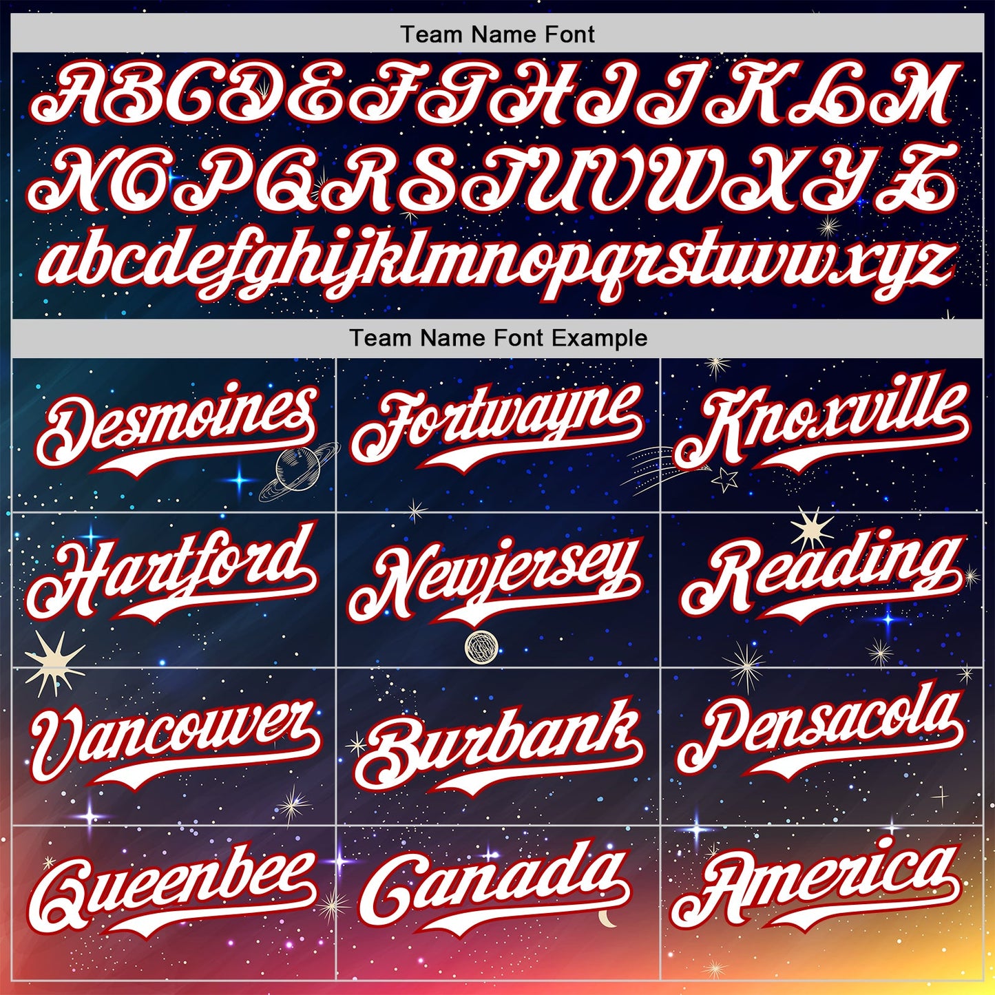 Custom Navy White-Red 3D Pattern Design Space Galaxy Star Authentic Baseball Jersey view 4