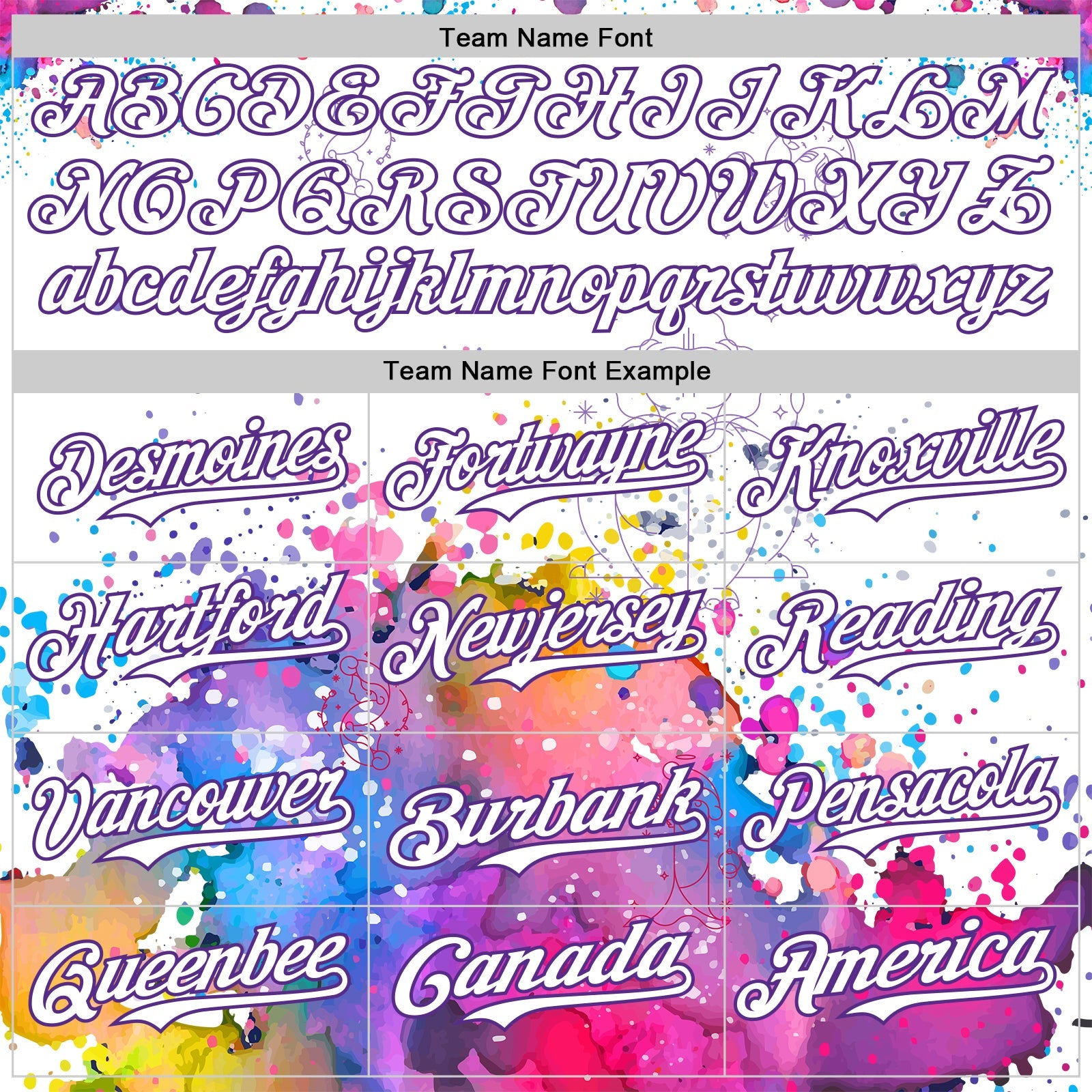 Custom White Purple 3D Pattern Design Graffiti Splash And Constellation Space Galaxy Star Authentic Baseball Jersey view 4