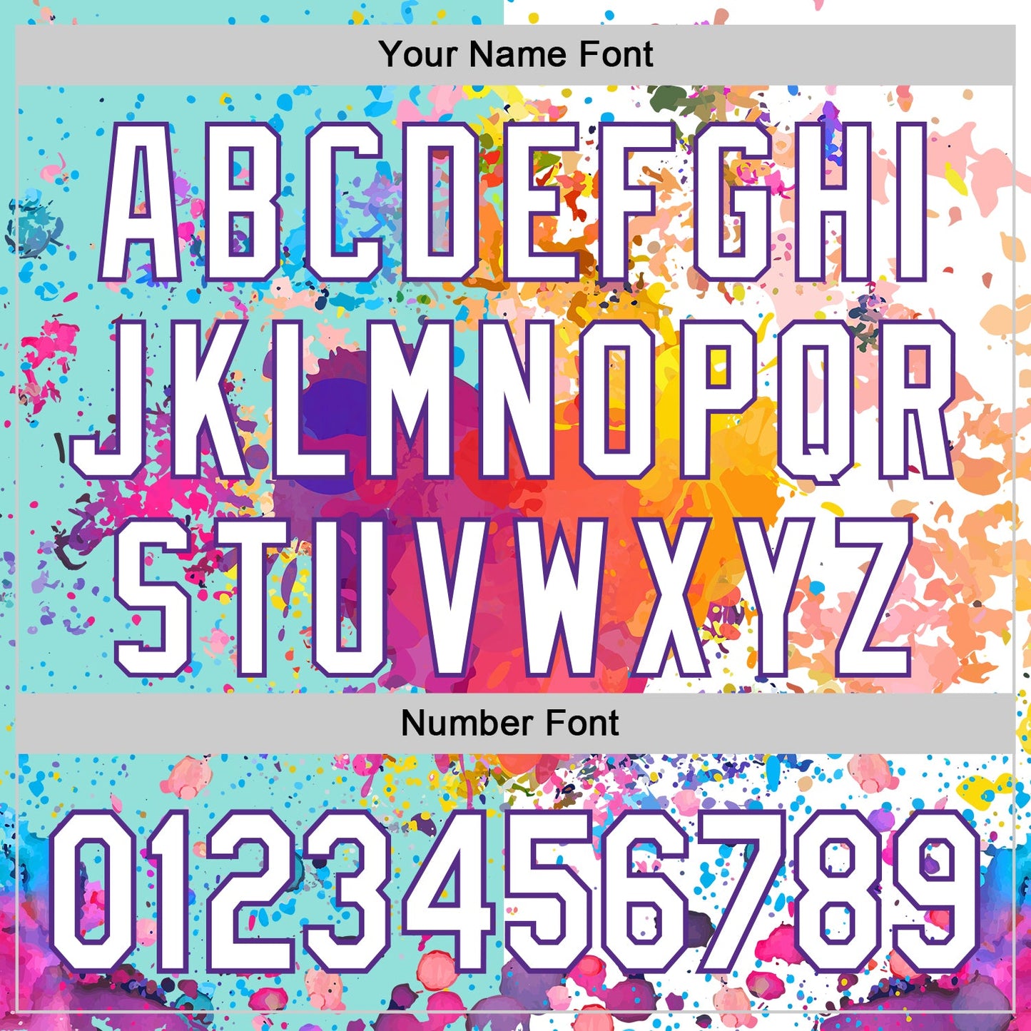 Custom White Ice Blue-Purple 3D Pattern Design Graffiti Splash Authentic Baseball Jersey view 5